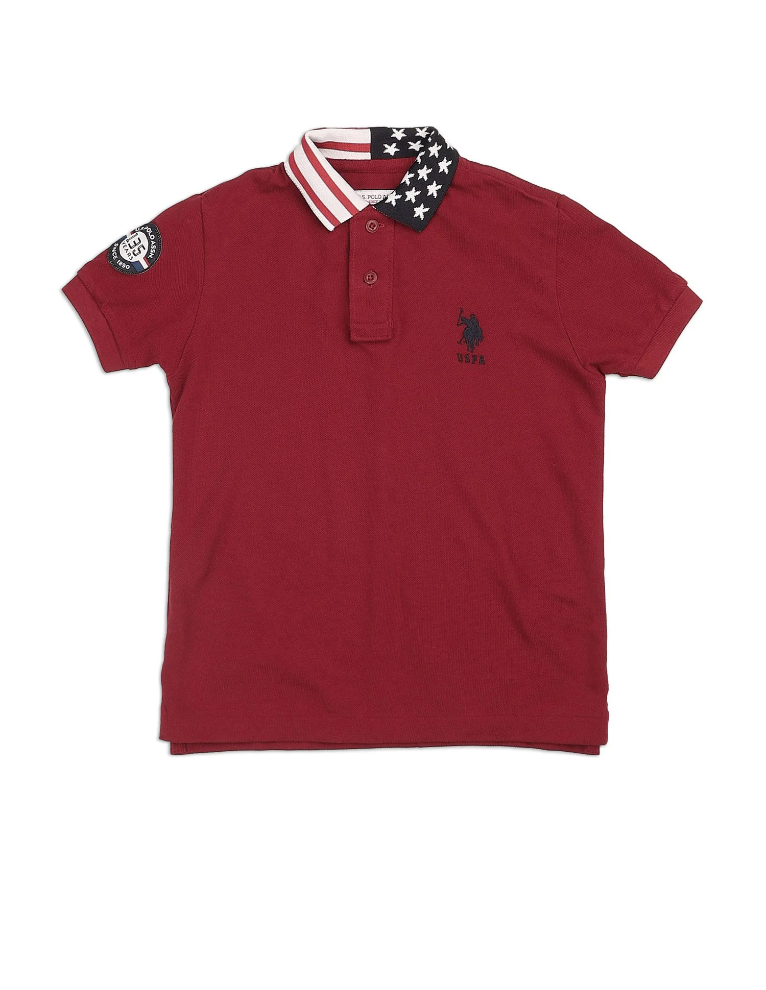 Boys Solid Pure Cotton Polo Shirt - Image 8