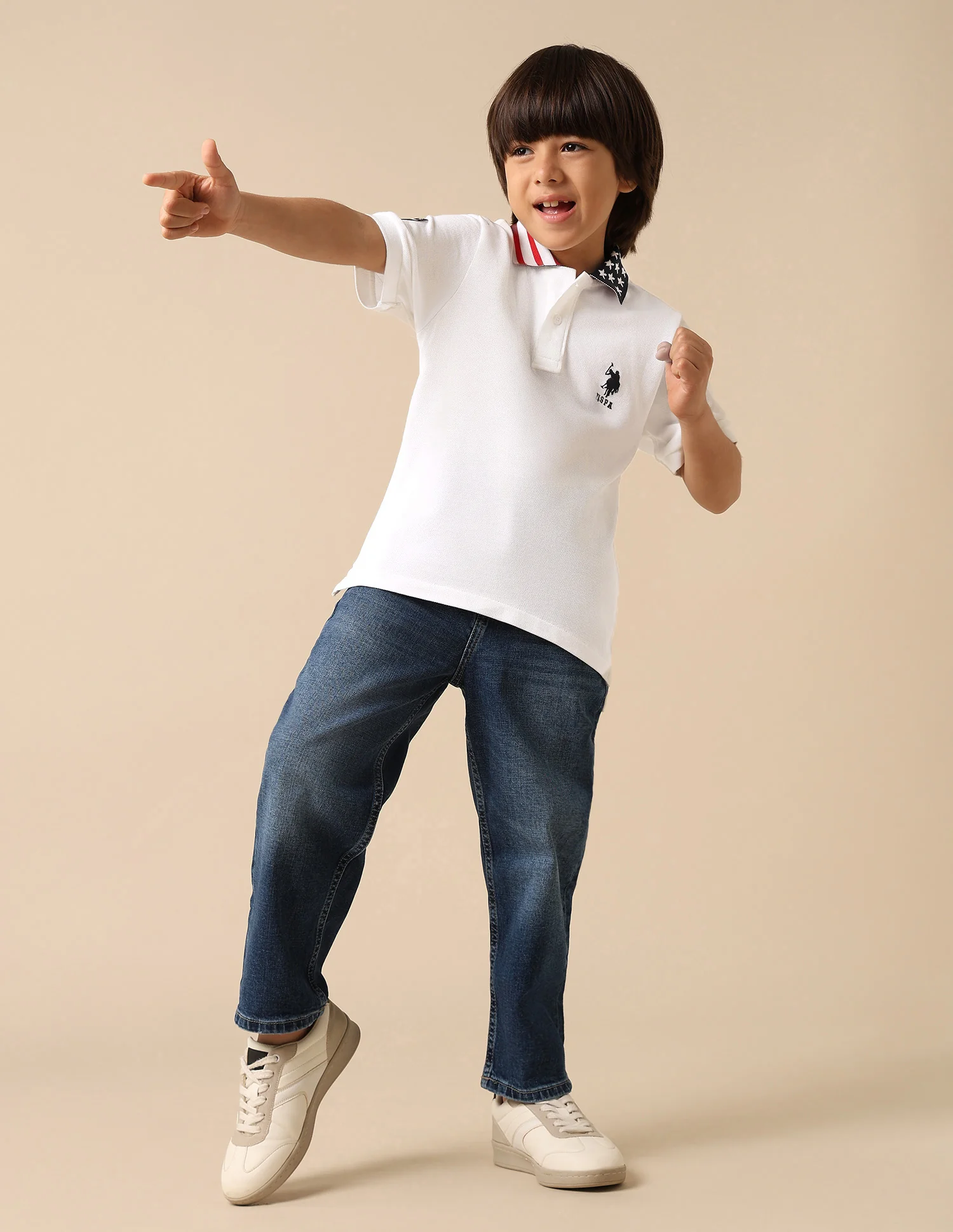 Boys Solid Pure Cotton Polo Shirt - Image 3