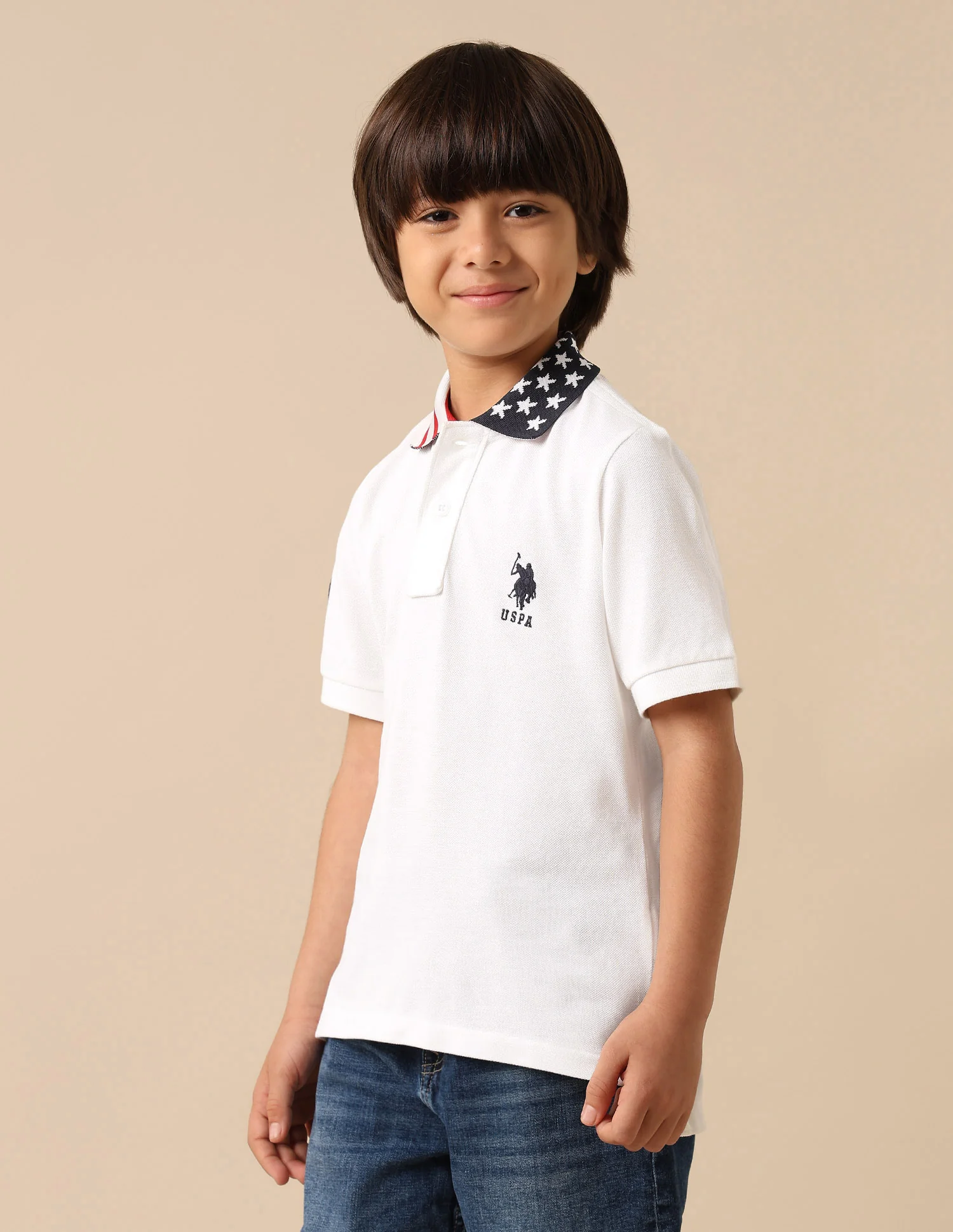 Boys Solid Pure Cotton Polo Shirt - Image 4