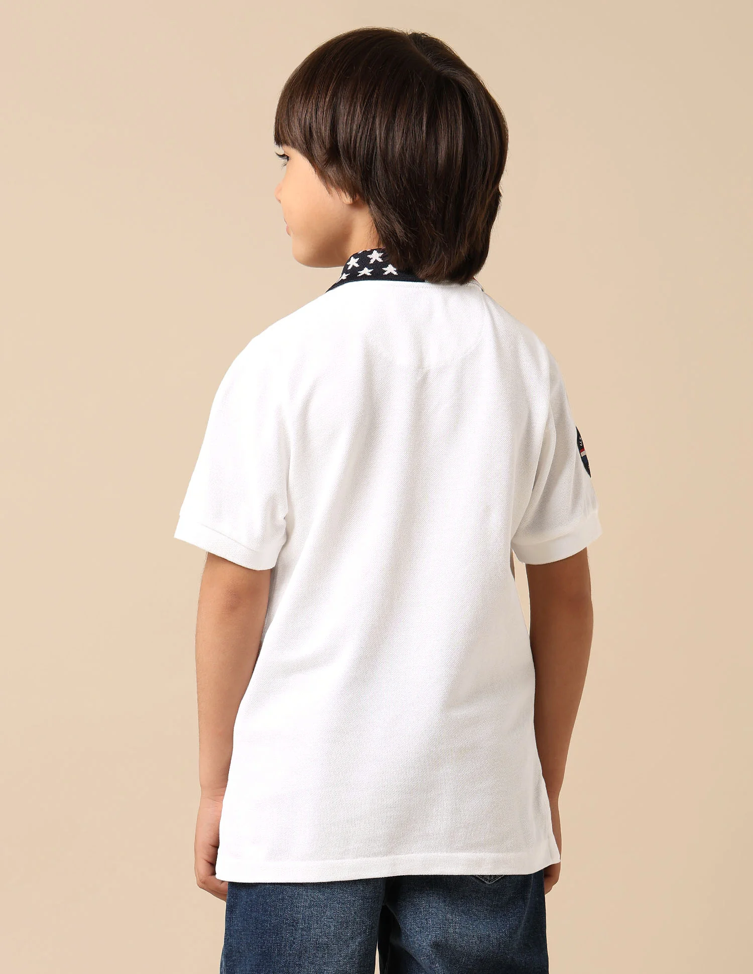 Boys Solid Pure Cotton Polo Shirt - Image 5
