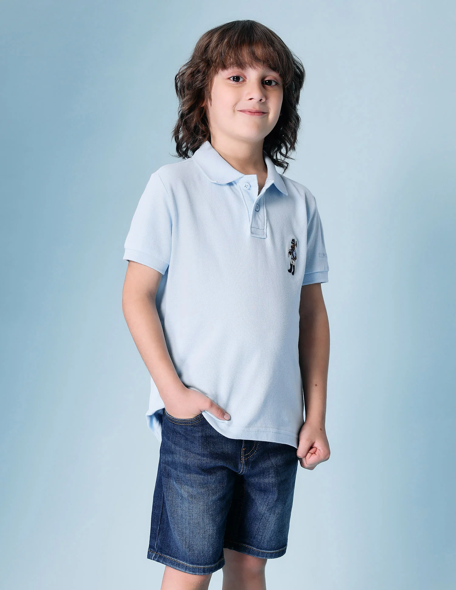 Boys Solid Pure Cotton Polo Shirt - Image 4