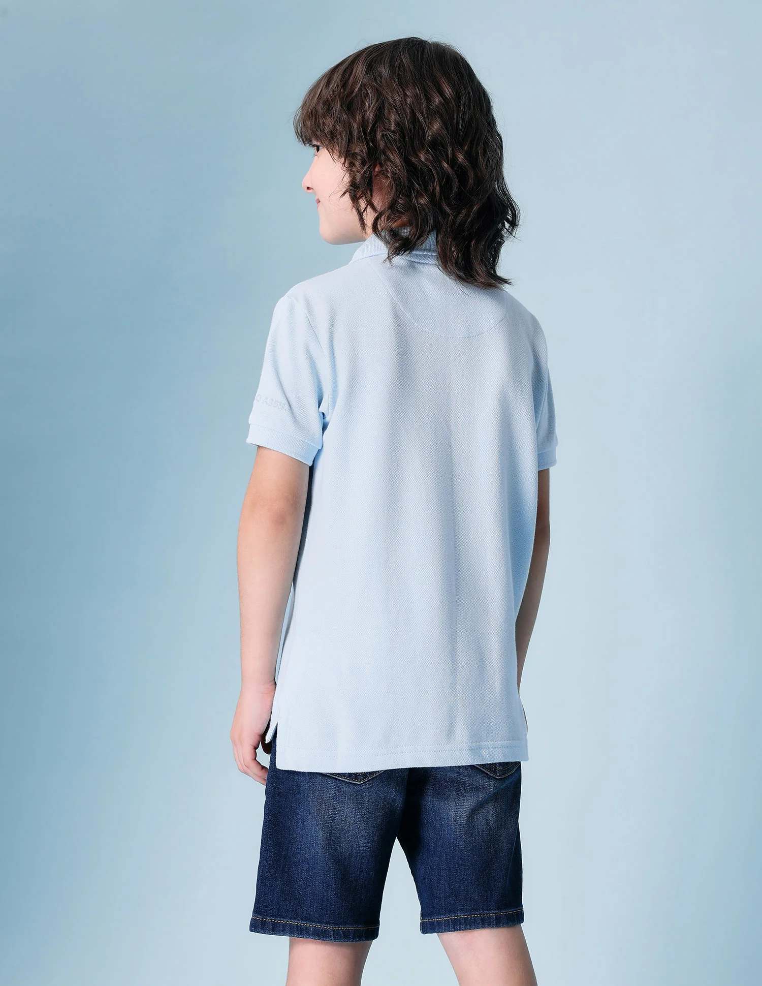 Boys Solid Pure Cotton Polo Shirt - Image 5