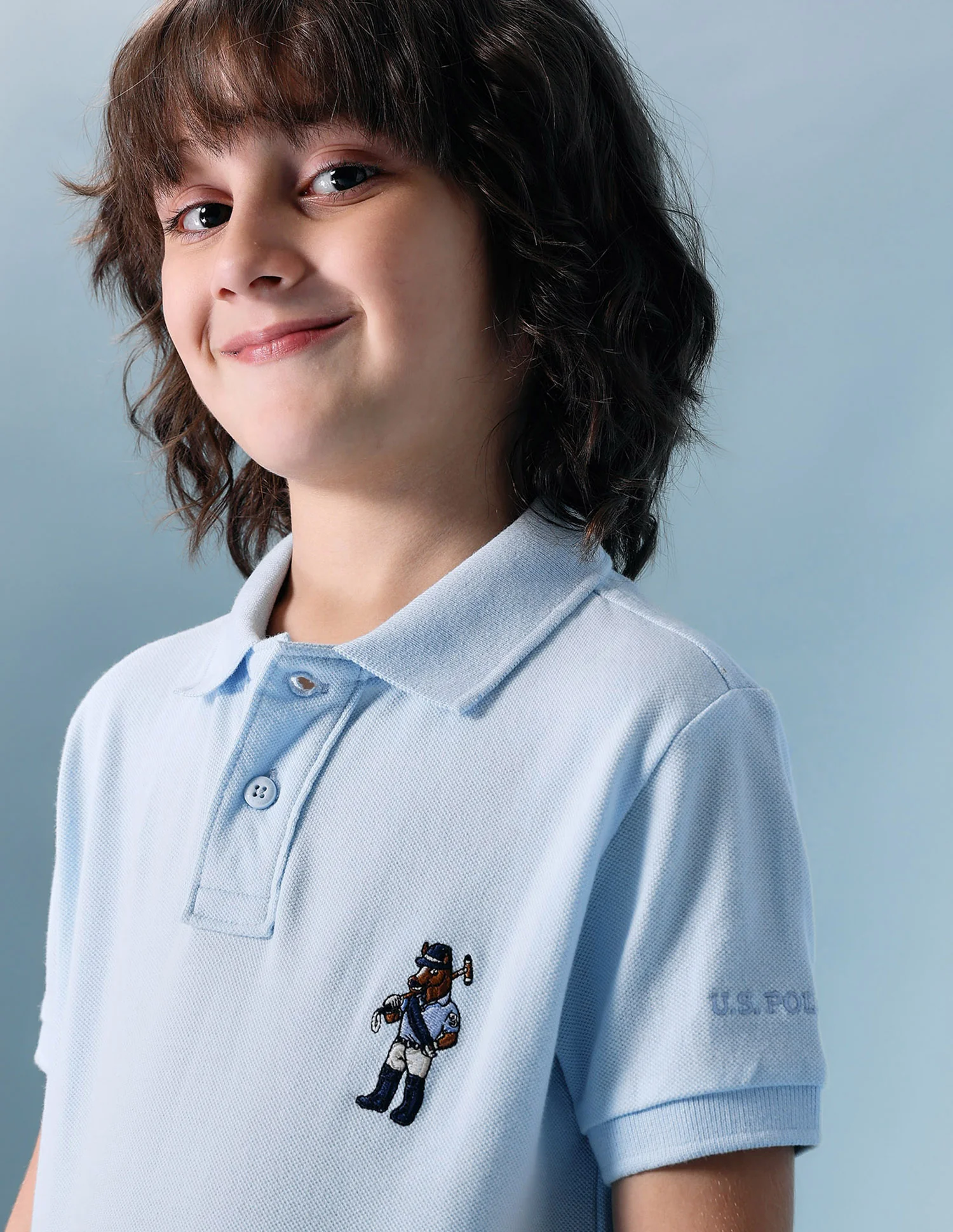 Boys Solid Pure Cotton Polo Shirt - Image 6