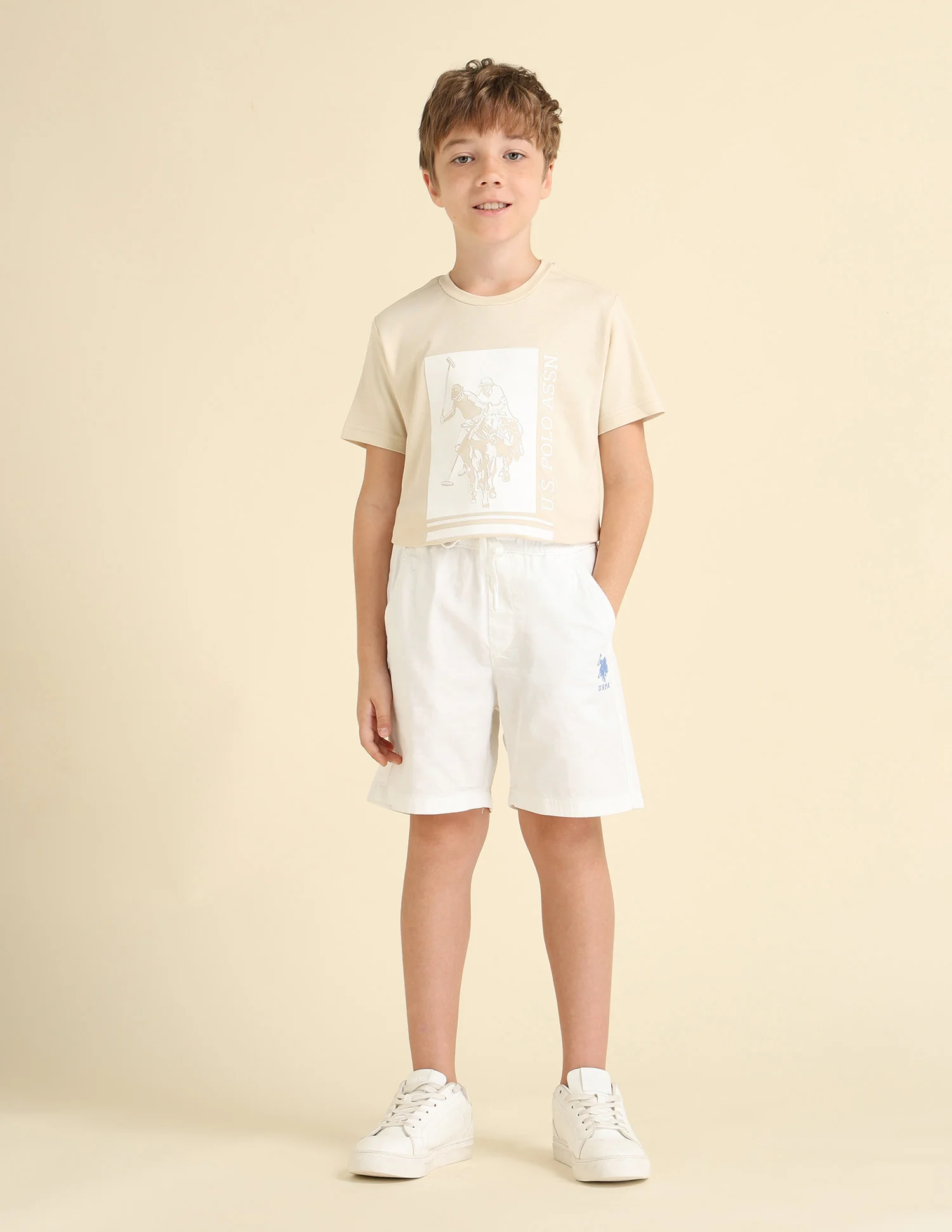 Boys Solid Regular Fit Bermuda Shorts - Image 3