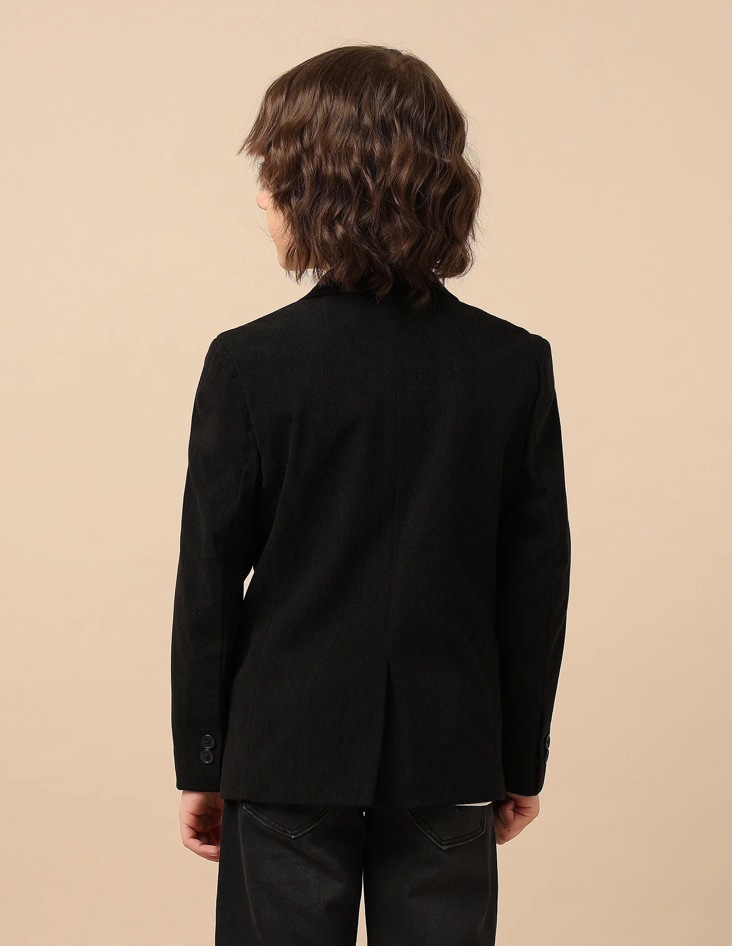 Boys Solid Regular Fit Blazer - Image 5