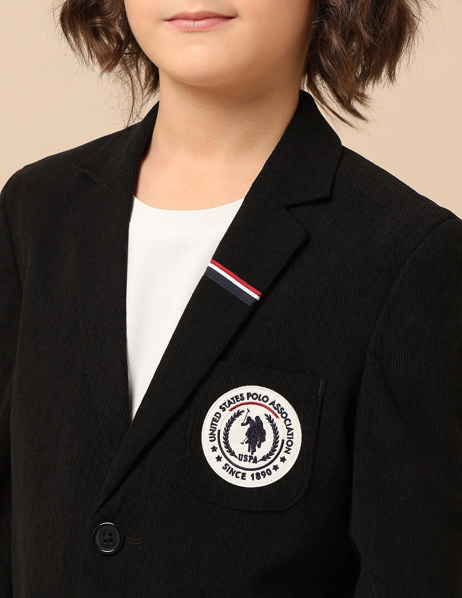 Boys Solid Regular Fit Blazer - Image 7