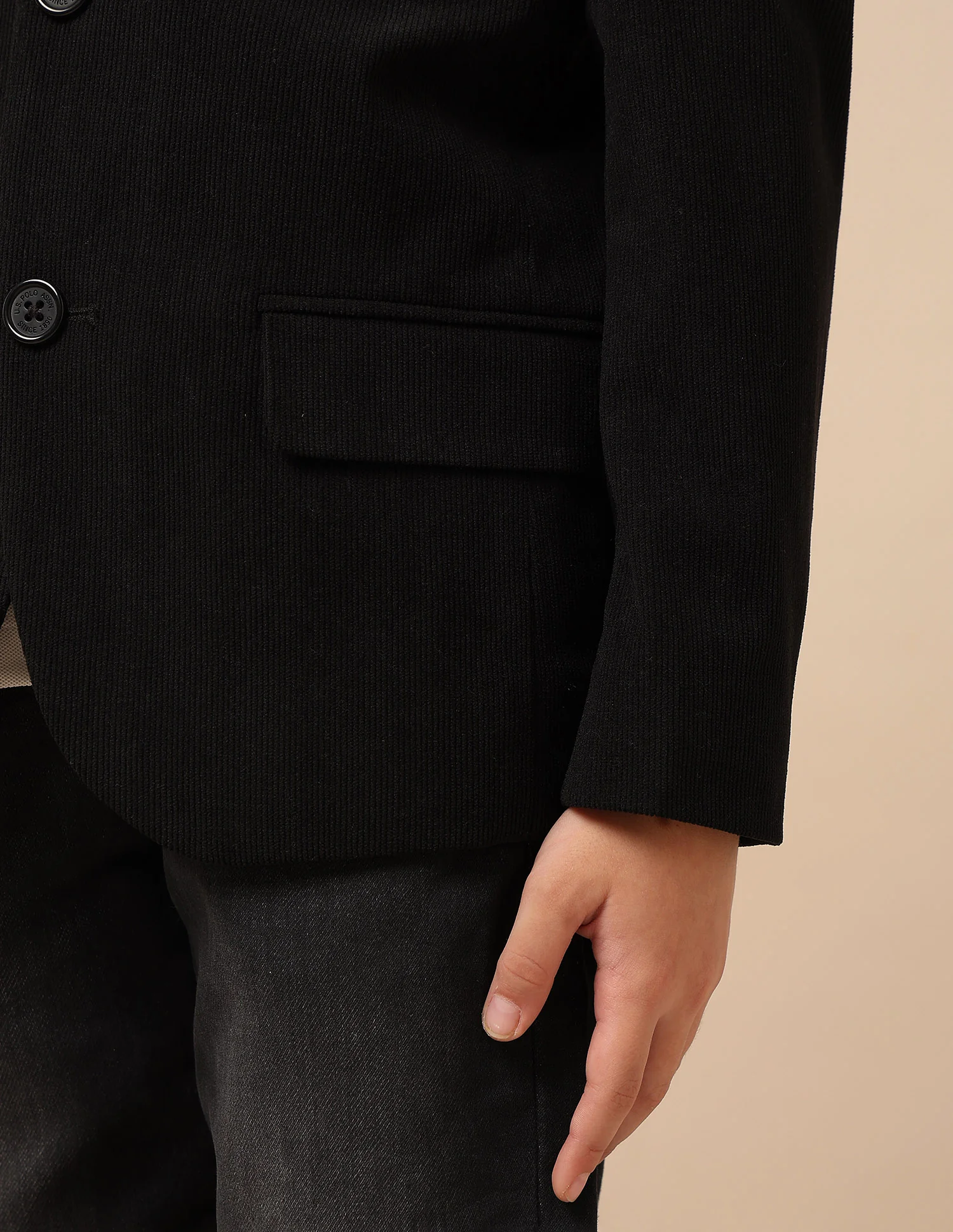 Boys Solid Regular Fit Blazer - Image 9