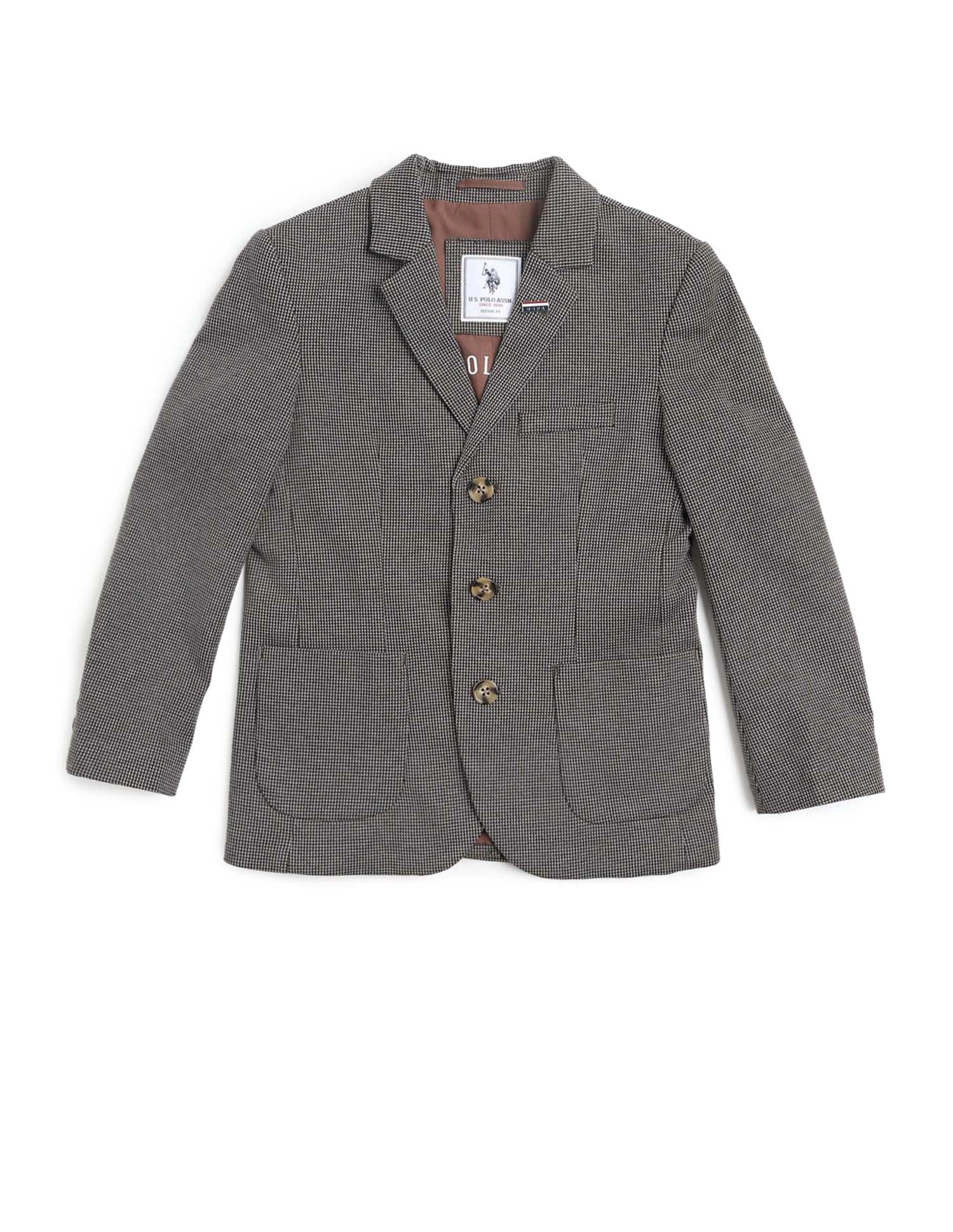 Boys Solid Regular Fit Blazer - Image 11