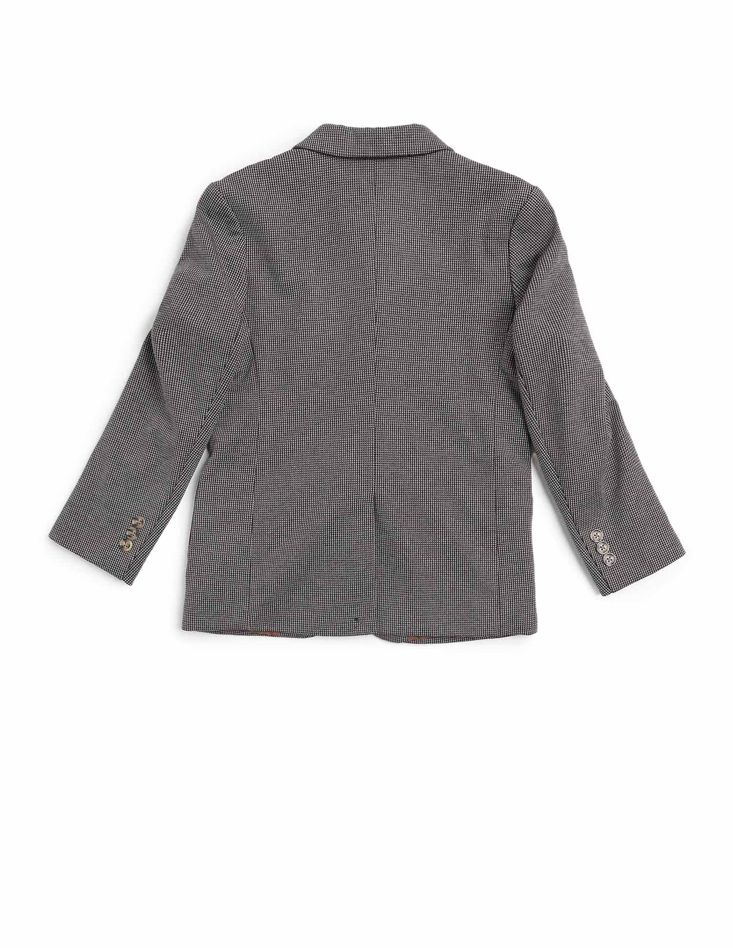 Boys Solid Regular Fit Blazer - Image 12