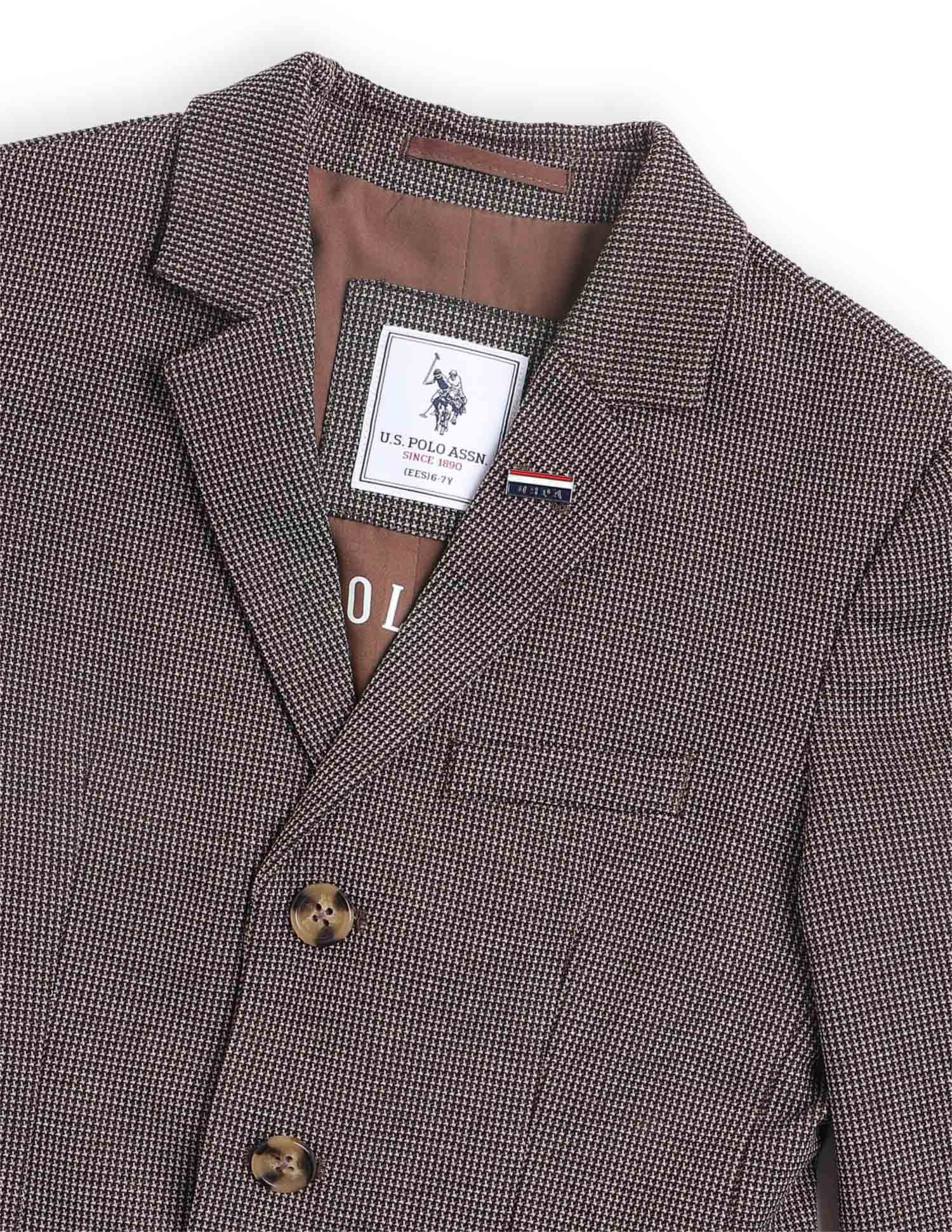 Boys Solid Regular Fit Blazer - Image 2