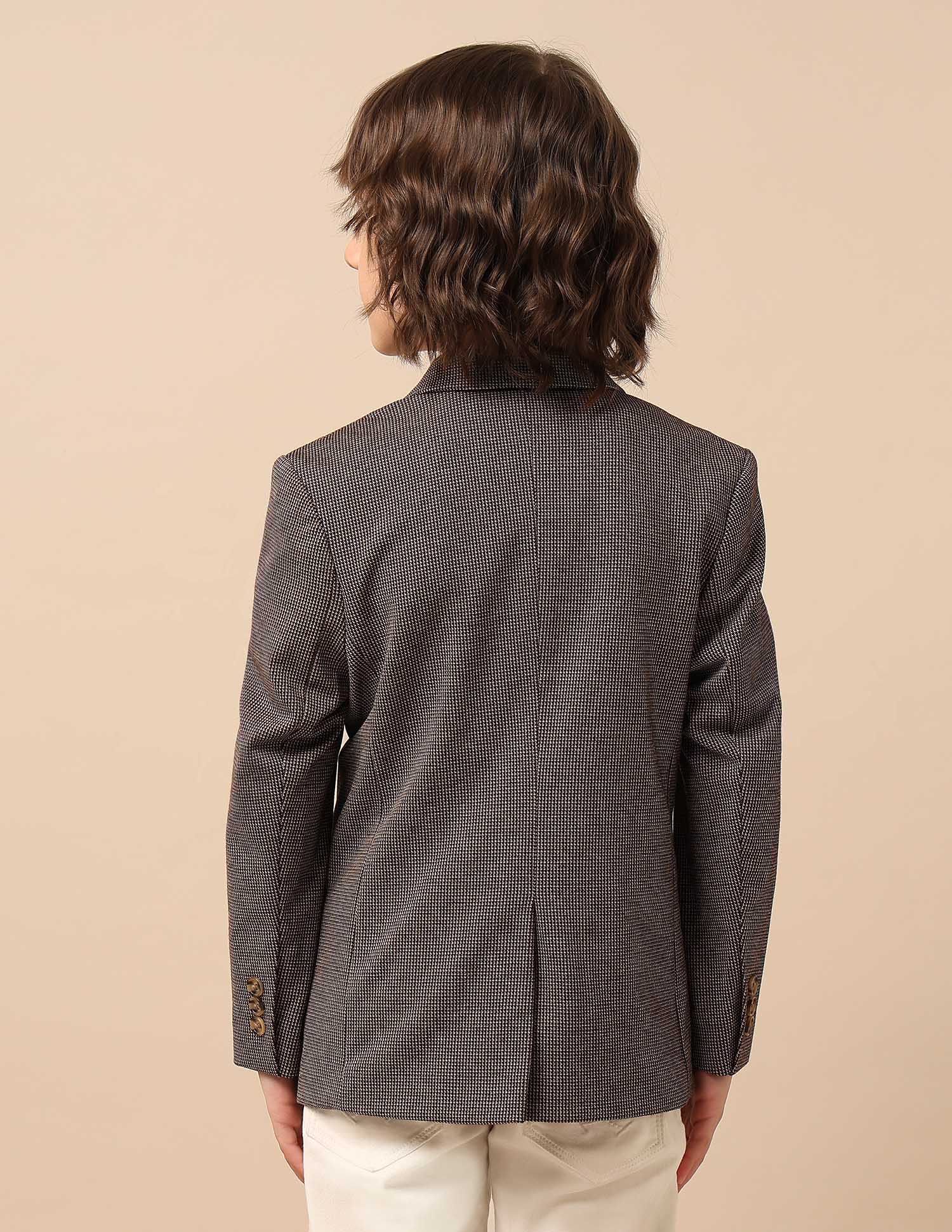 Boys Solid Regular Fit Blazer - Image 5
