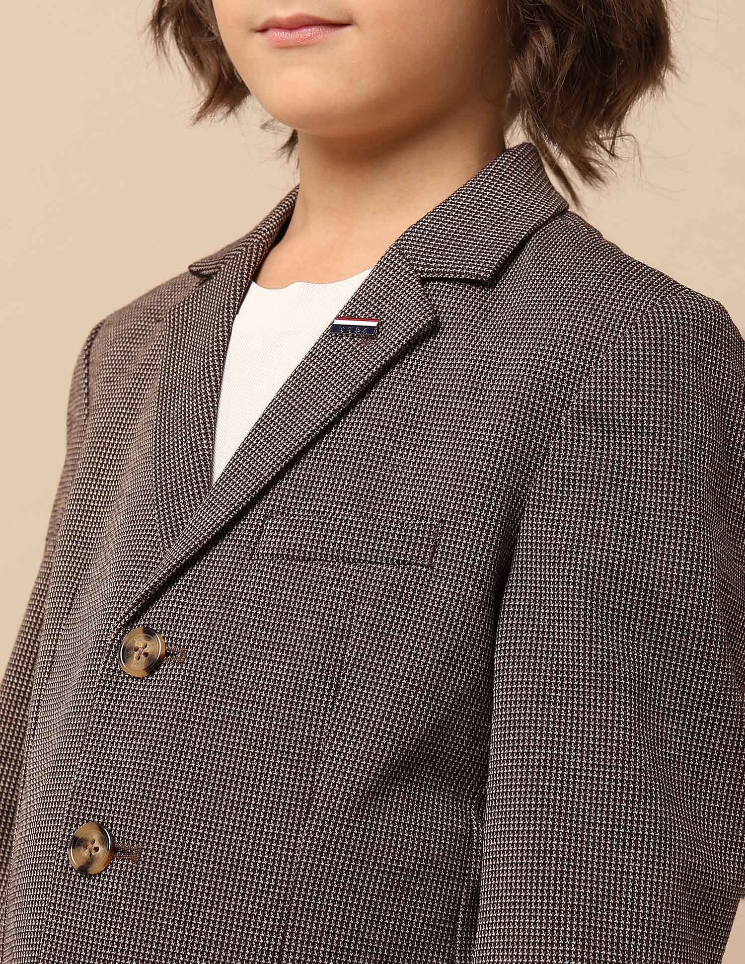 Boys Solid Regular Fit Blazer - Image 7