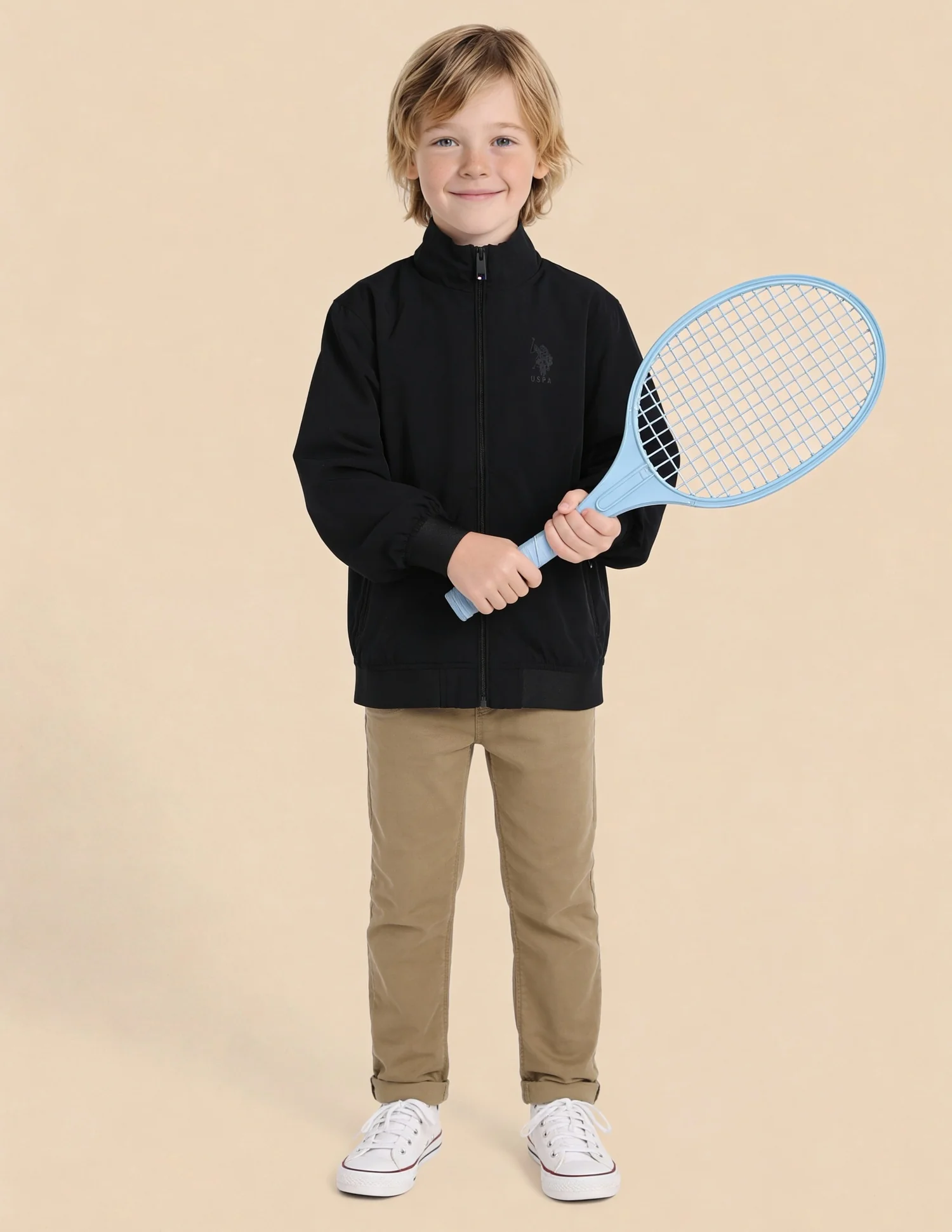 Boys Solid Regular Fit Casual Jacket