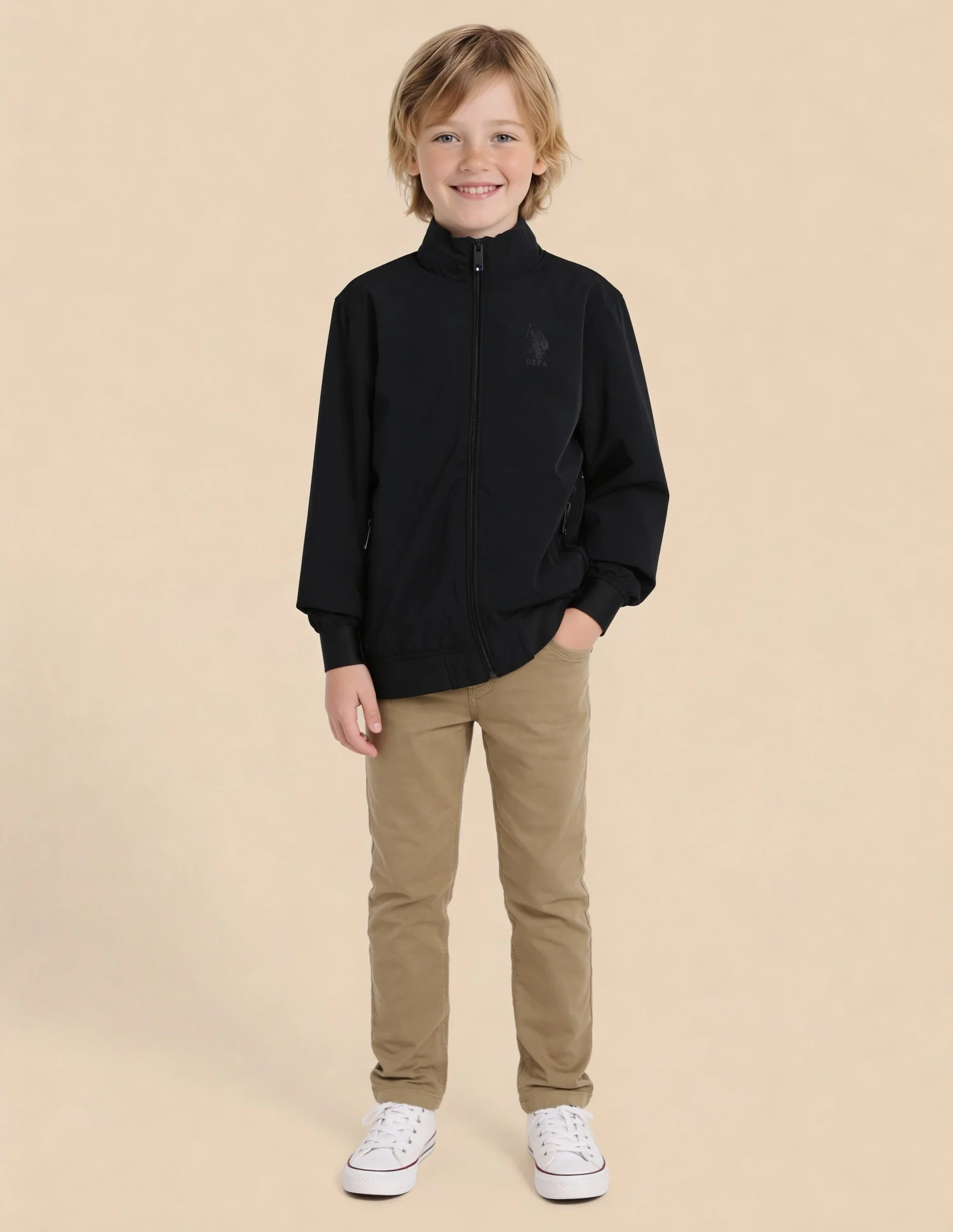 Boys Solid Regular Fit Casual Jacket - Image 3