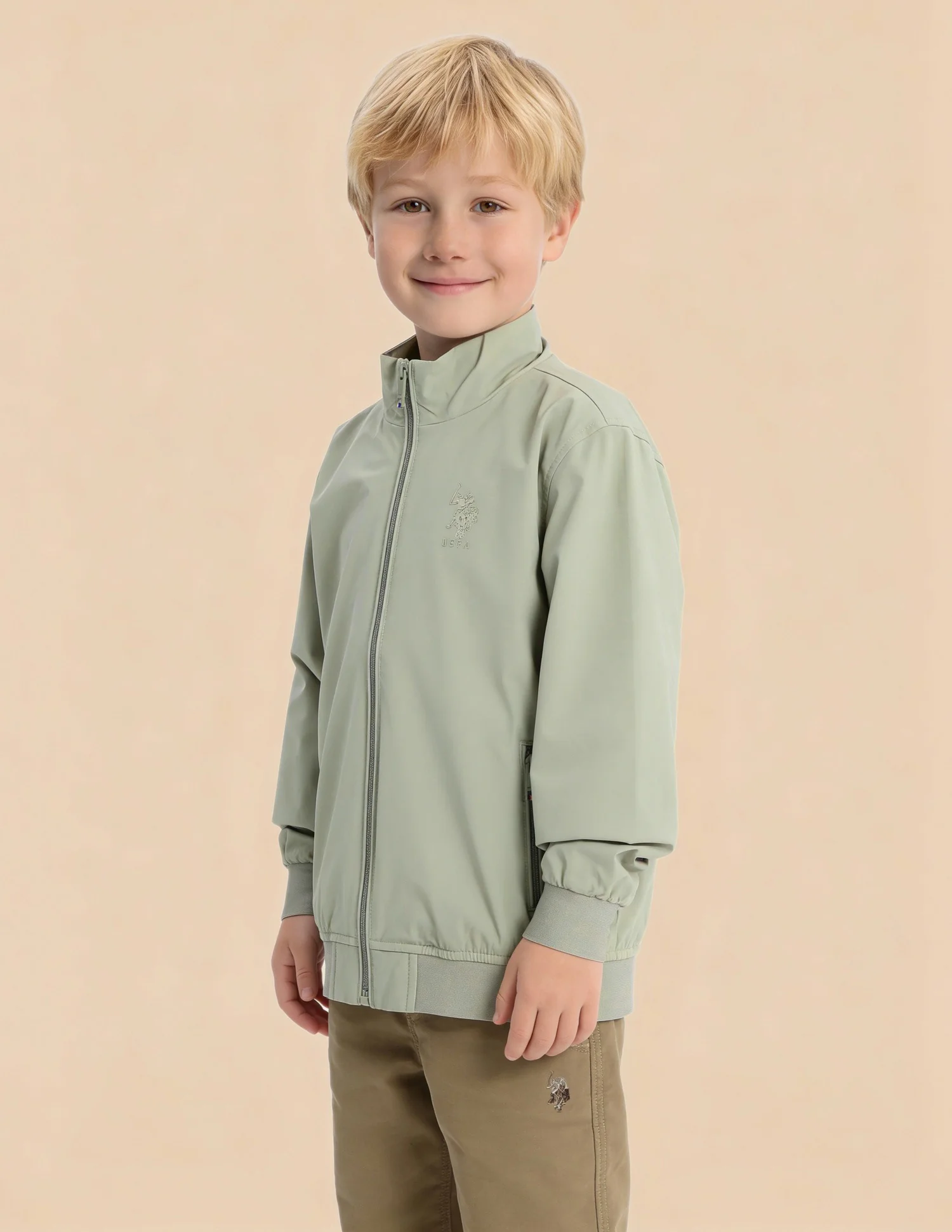 Boys Solid Regular Fit Casual Jacket - Image 4