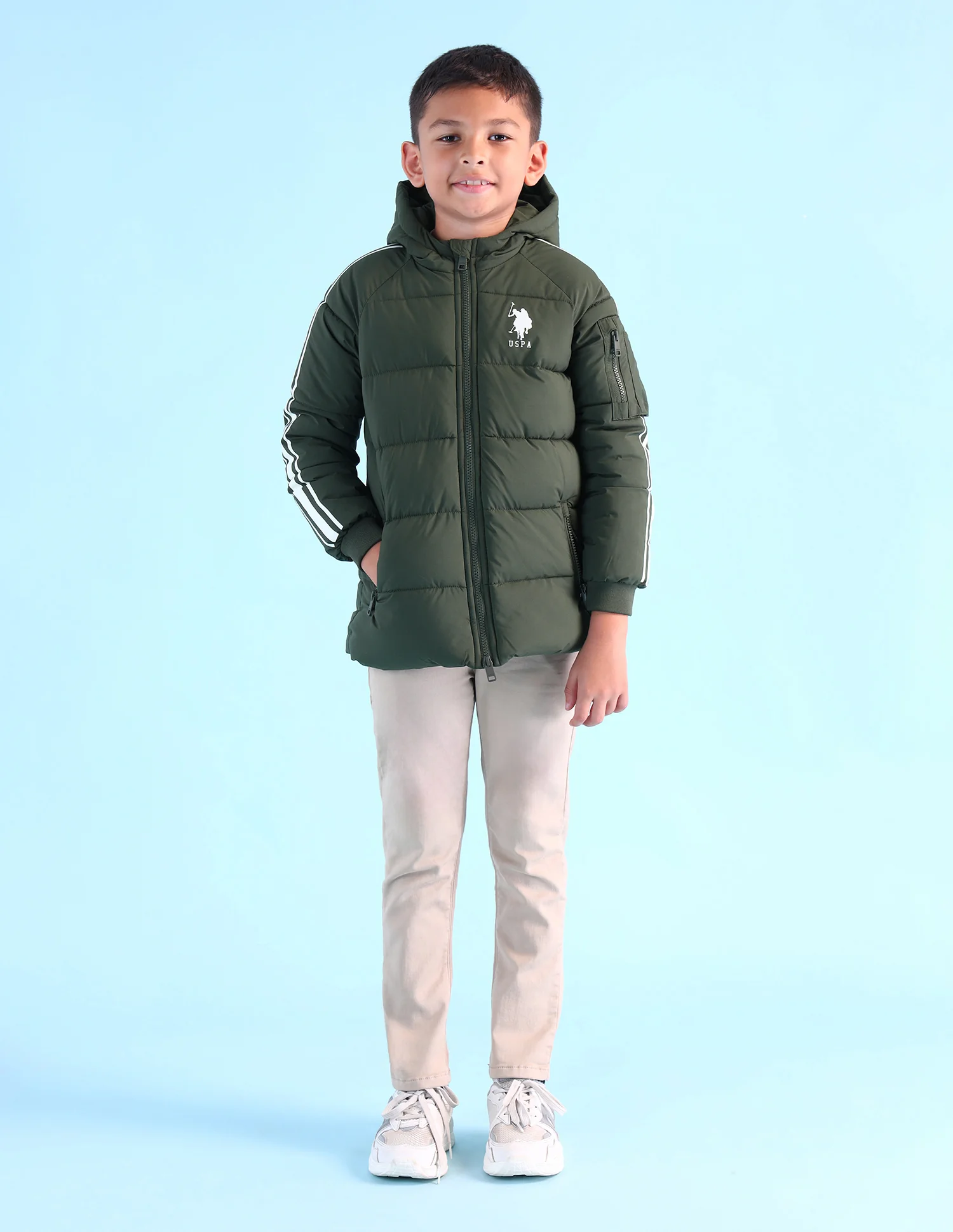 Boys Solid Regular Fit Jacket - Image 3