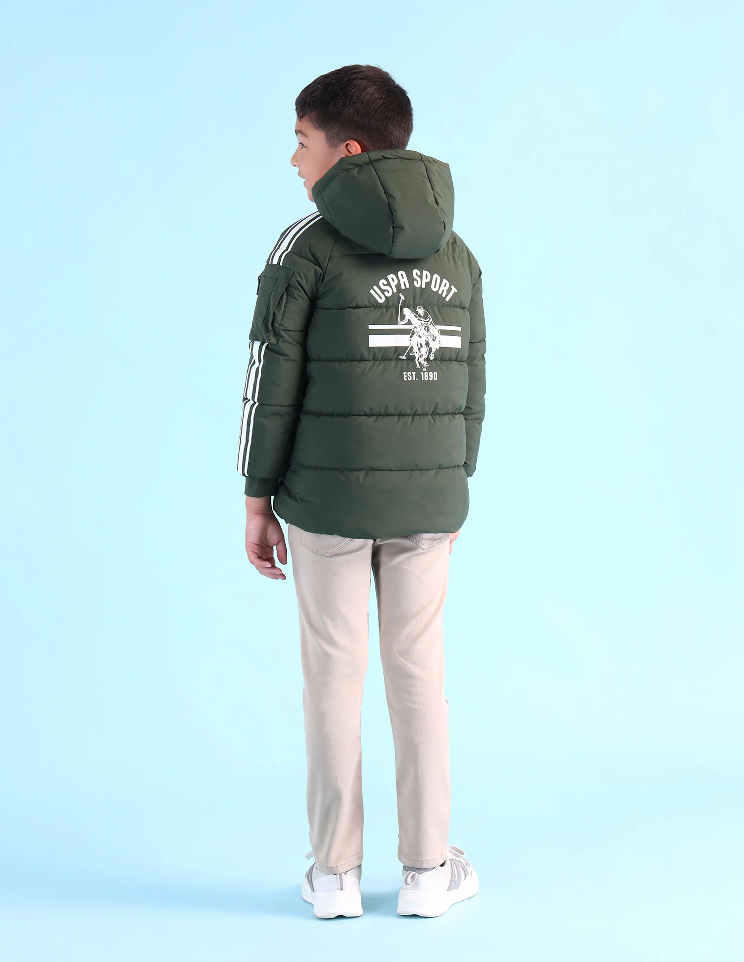 Boys Solid Regular Fit Jacket - Image 5