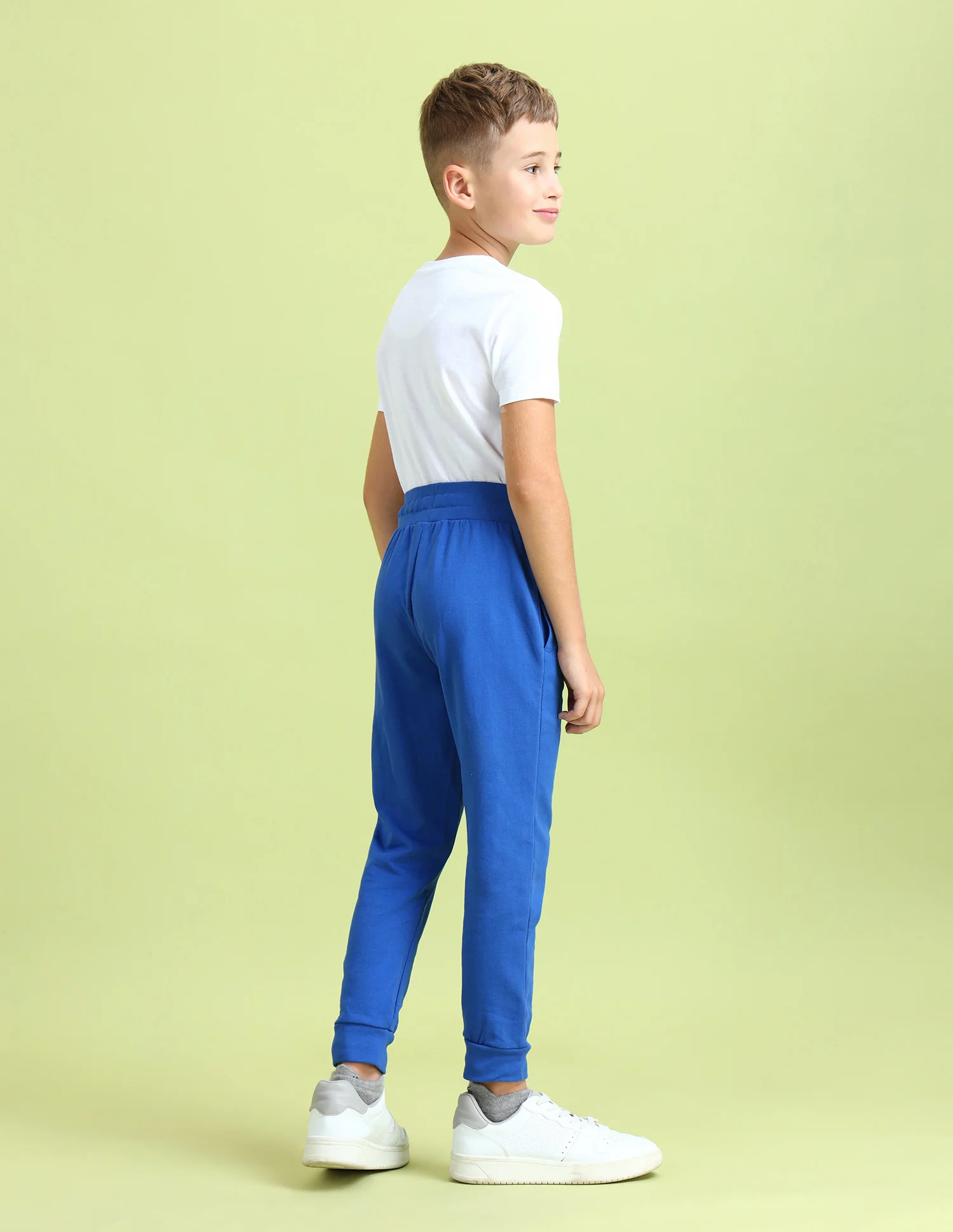 Boys Solid Regular Fit Joggers - Image 4