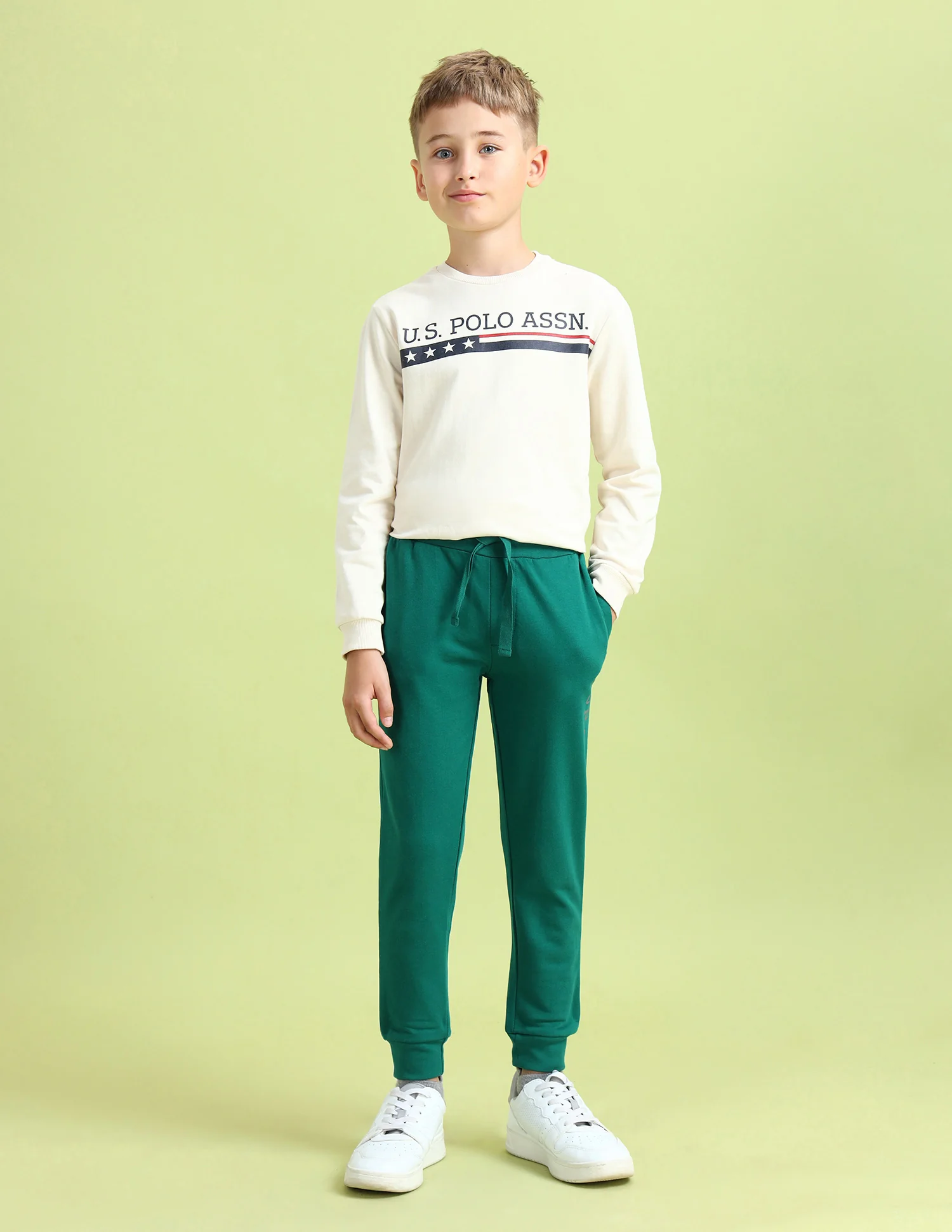 Boys Solid Regular Fit Joggers - Image 3