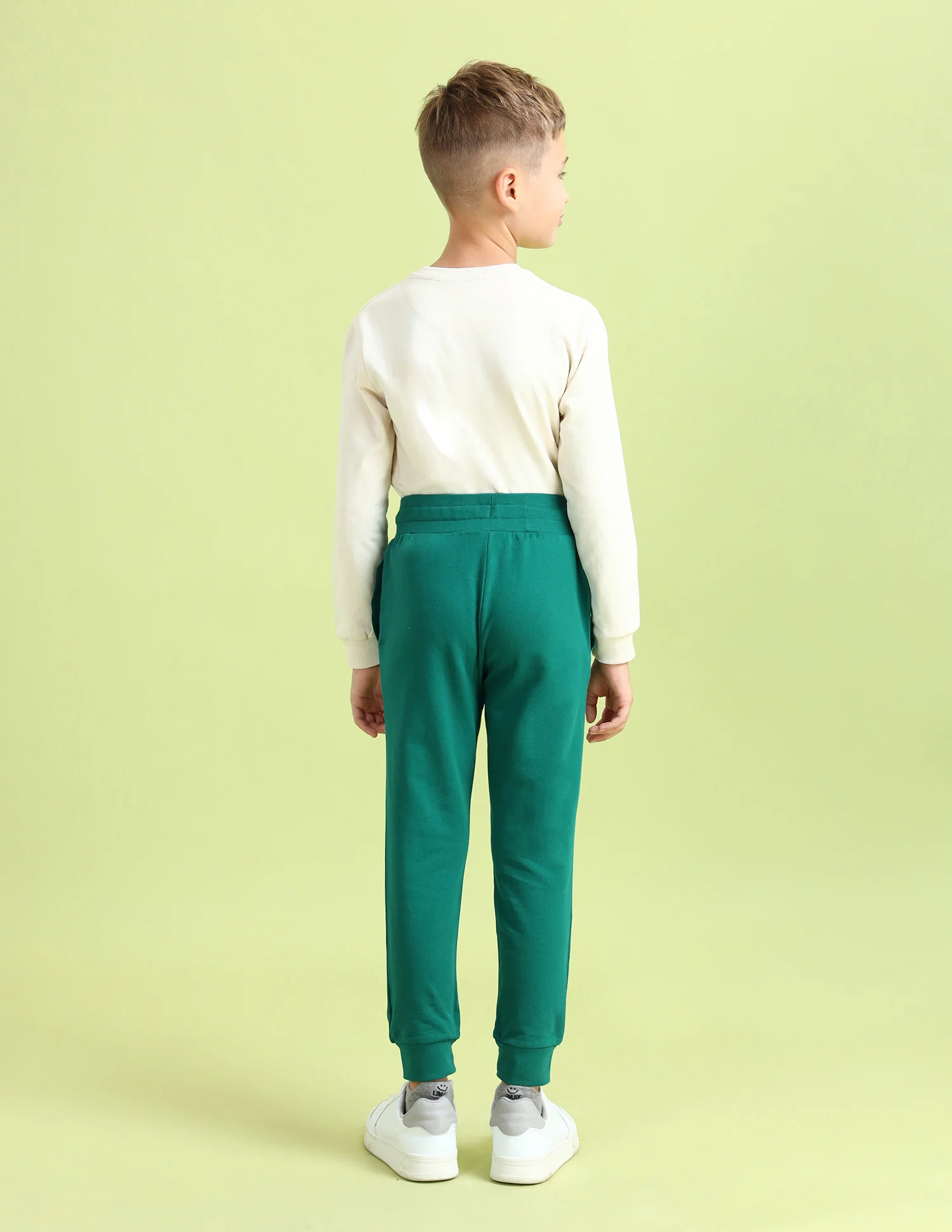 Boys Solid Regular Fit Joggers - Image 4