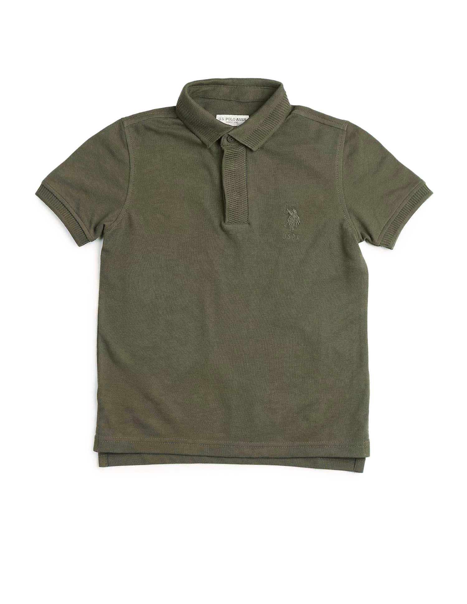 Boys Solid Regular Fit Polo Shirt - Image 6