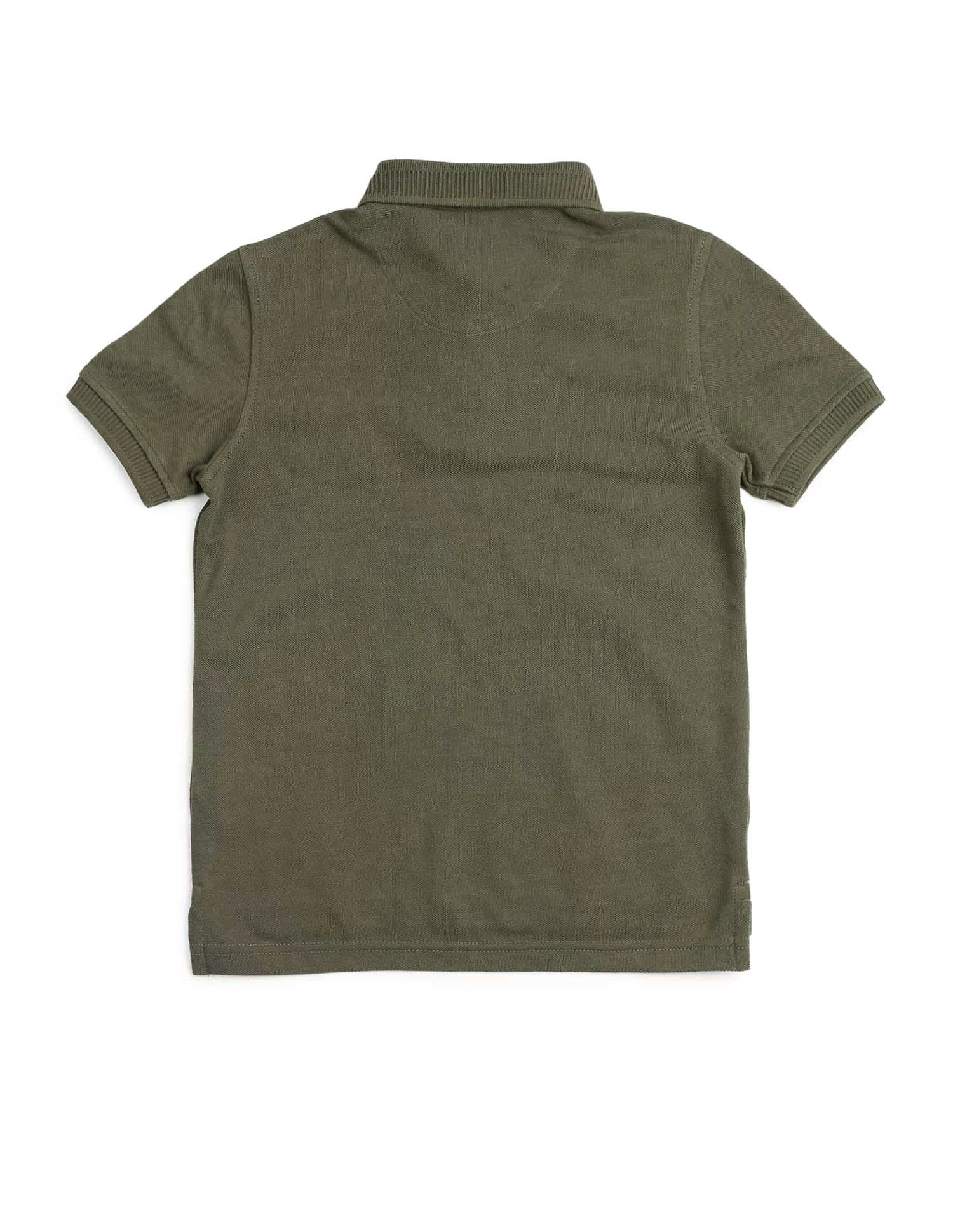 Boys Solid Regular Fit Polo Shirt - Image 7
