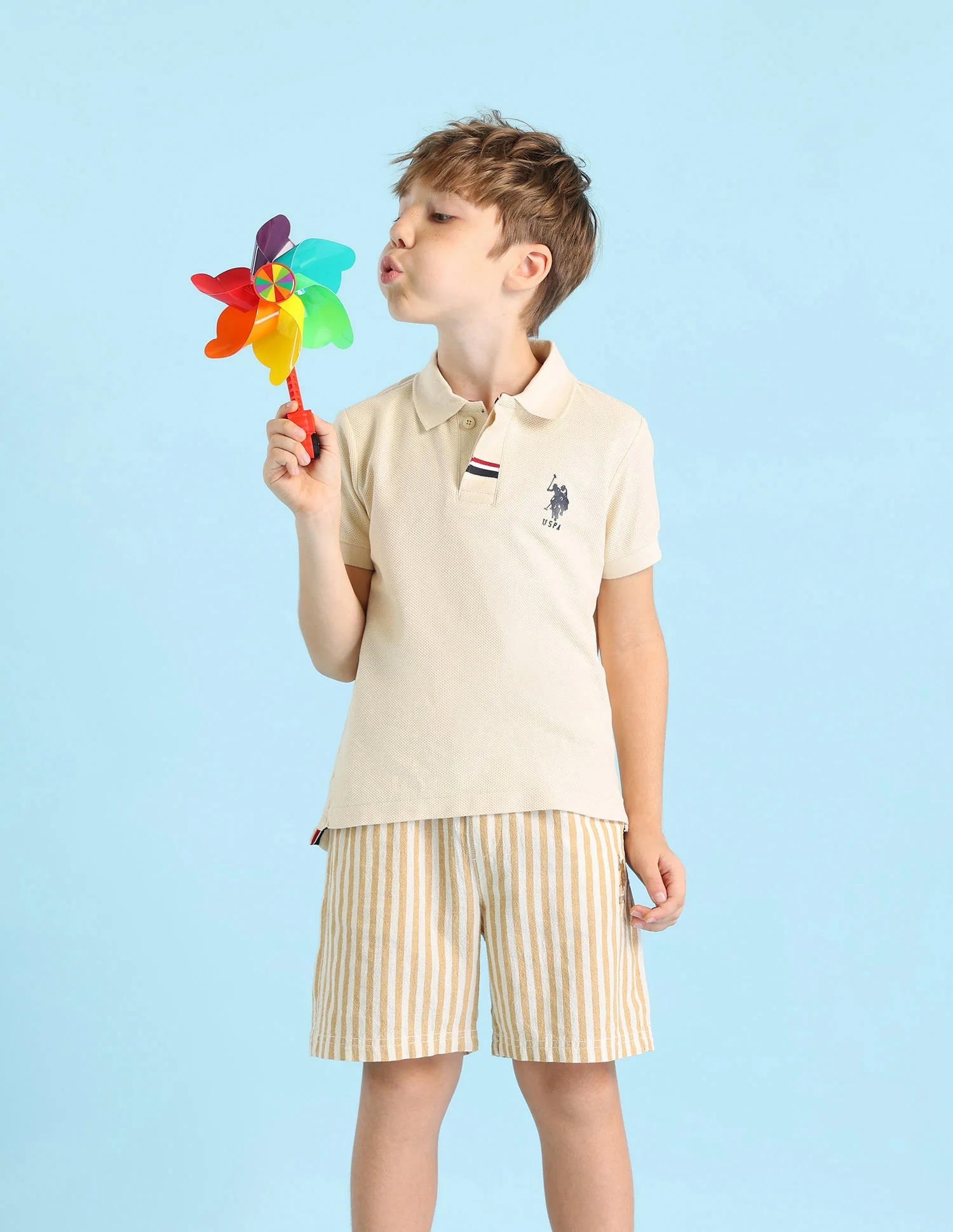 Boys Solid Regular Fit Polo Shirt