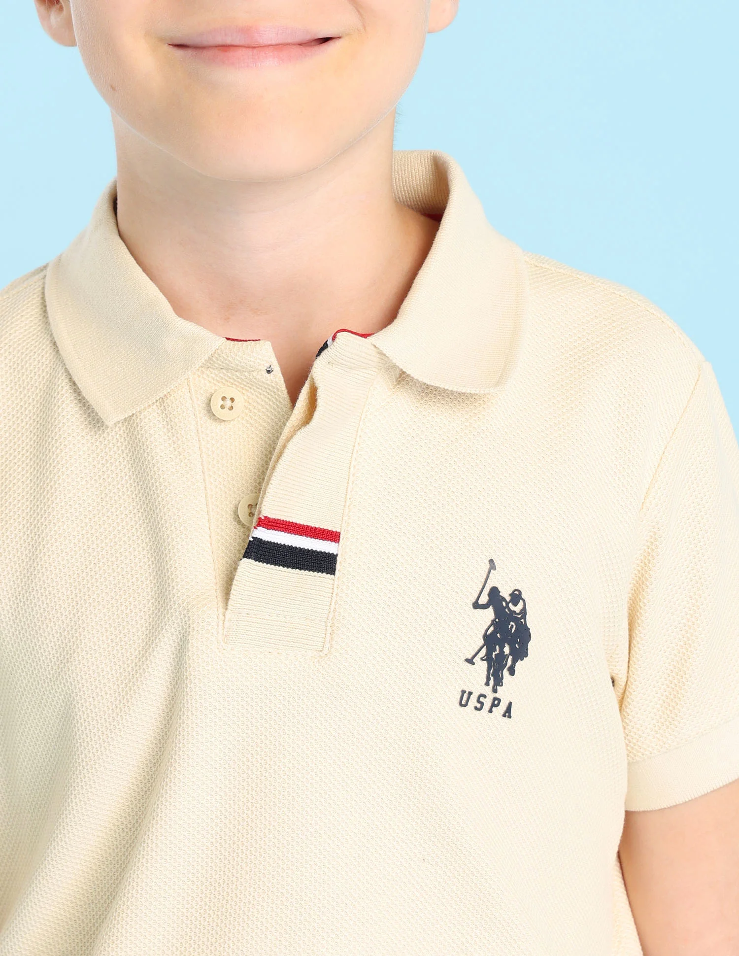 Boys Solid Regular Fit Polo Shirt - Image 5