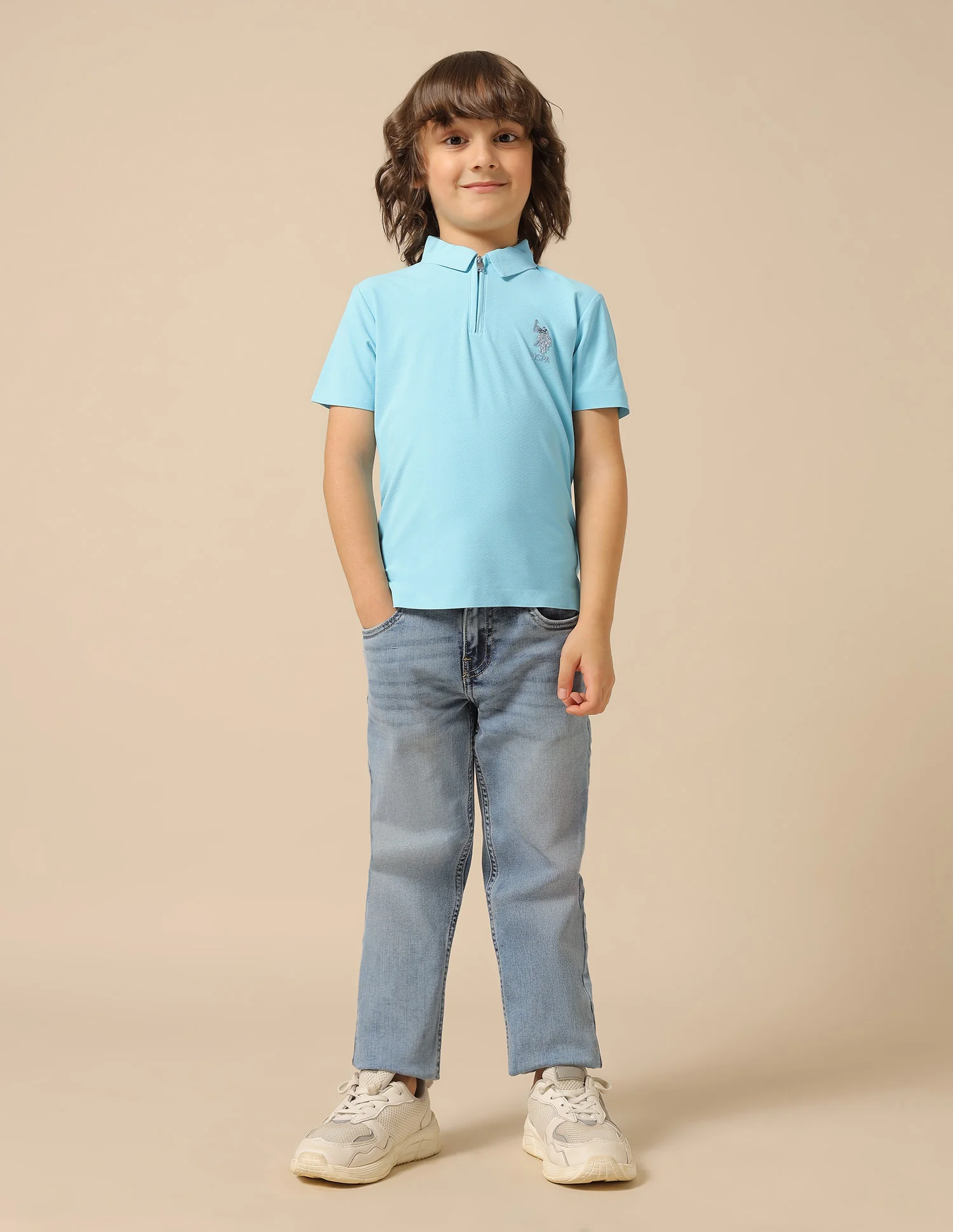 Boys Solid Regular Fit Polo Shirt - Image 3