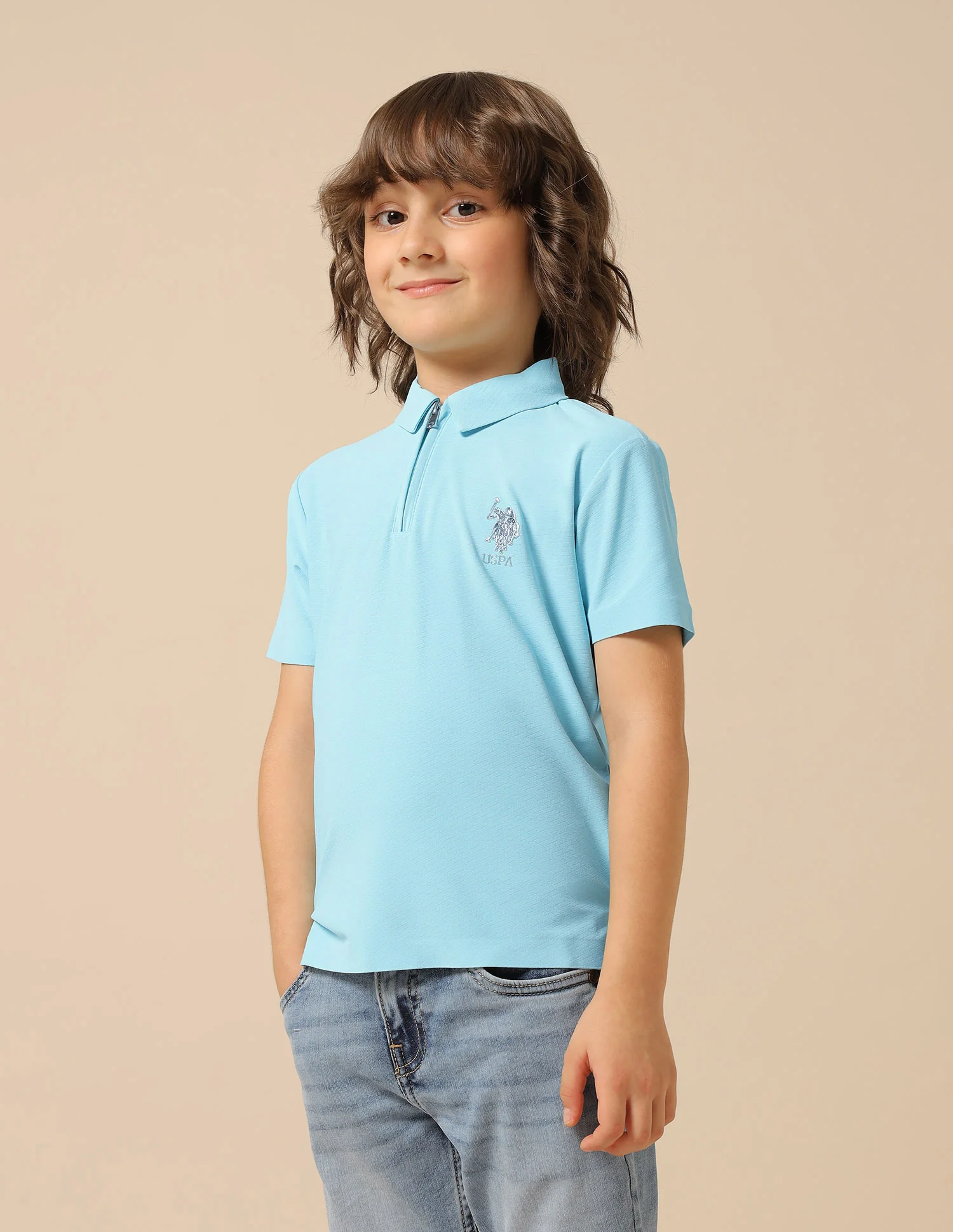 Boys Solid Regular Fit Polo Shirt - Image 4