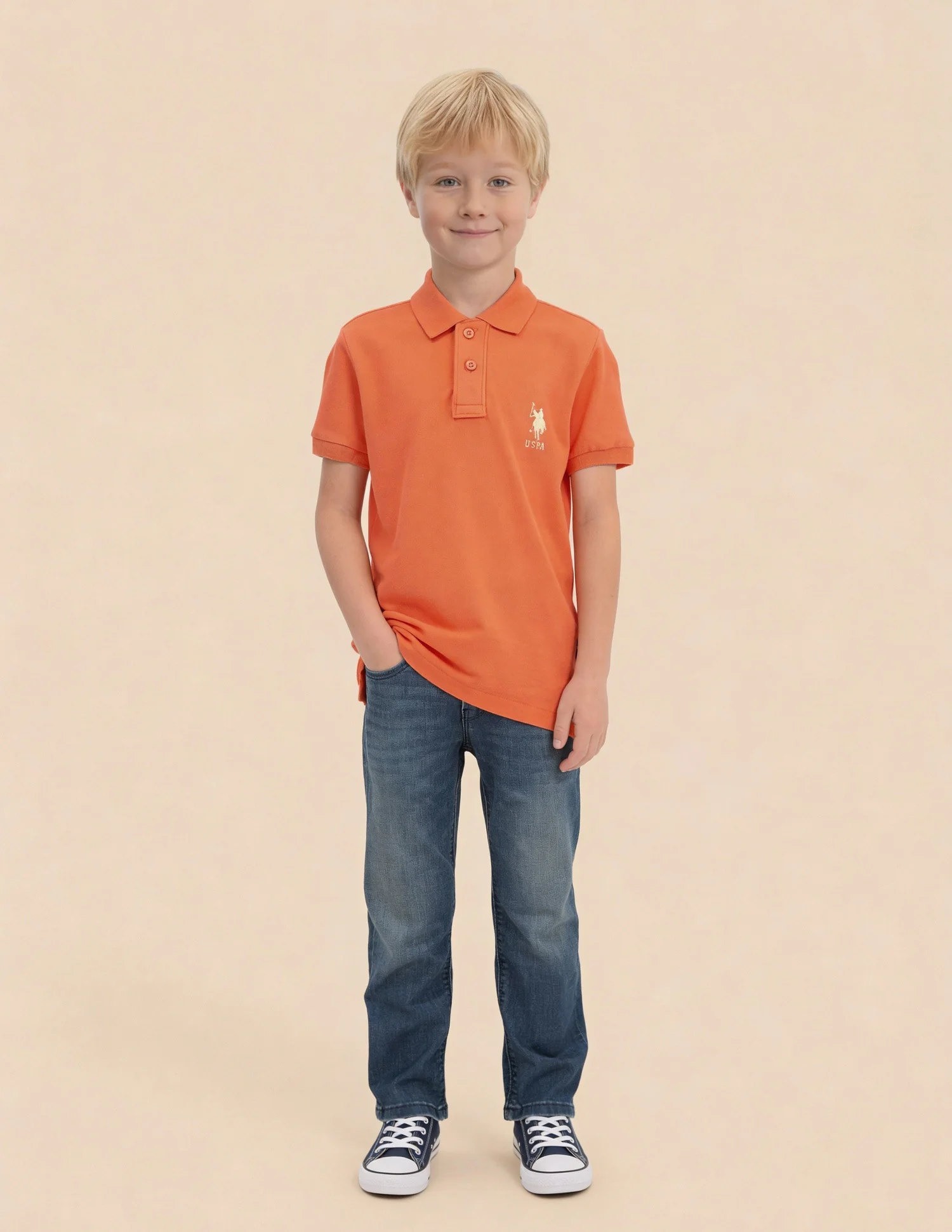 Boys Solid Regular Fit Polo Shirt - Image 3