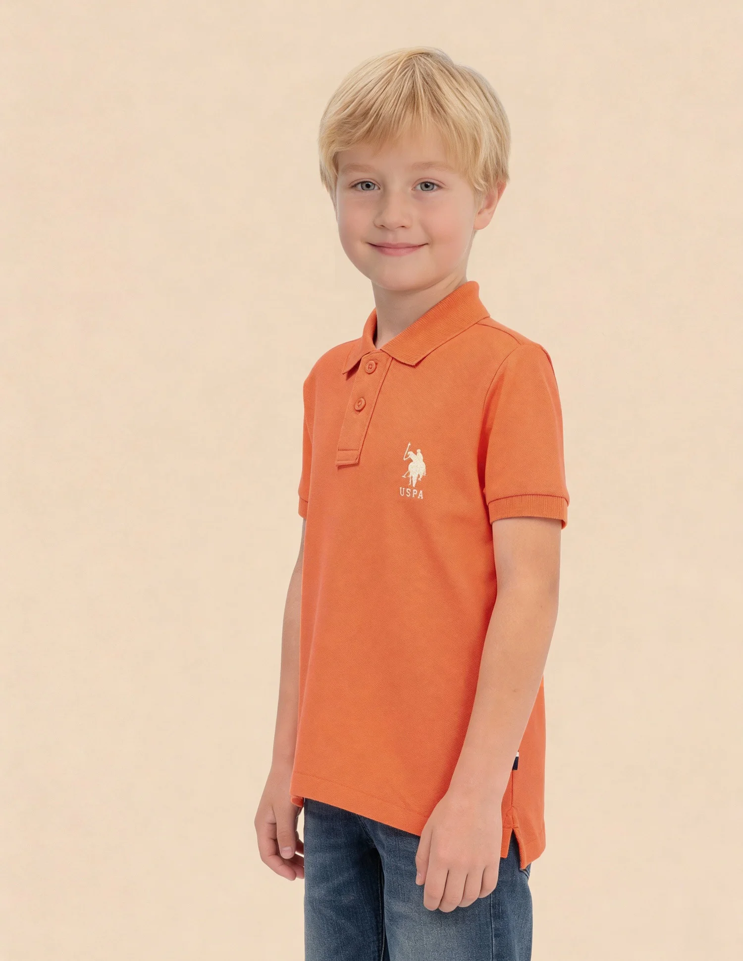 Boys Solid Regular Fit Polo Shirt - Image 4