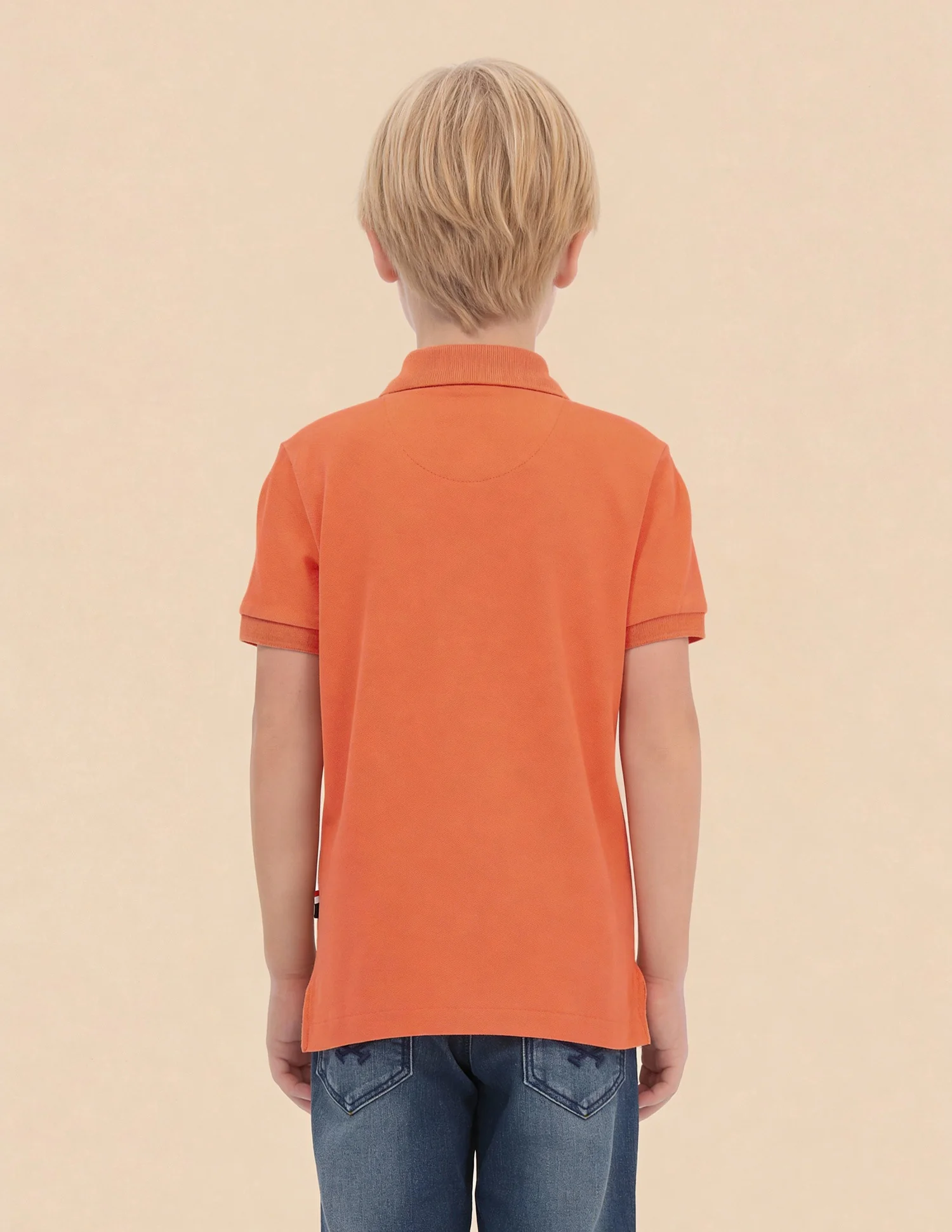 Boys Solid Regular Fit Polo Shirt - Image 5