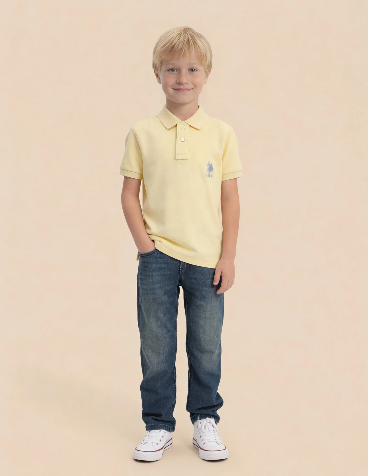 Boys Solid Regular Fit Polo Shirt - Image 3