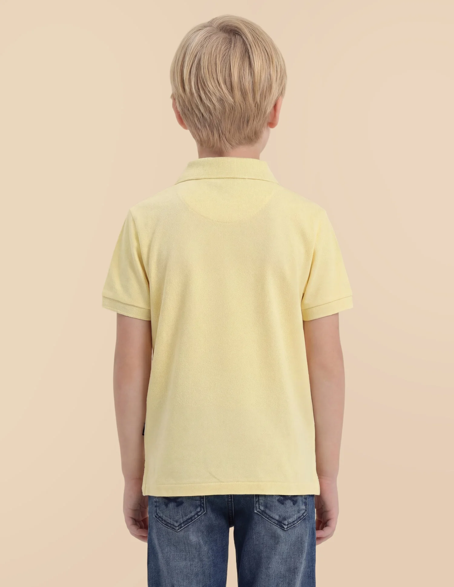 Boys Solid Regular Fit Polo Shirt - Image 5