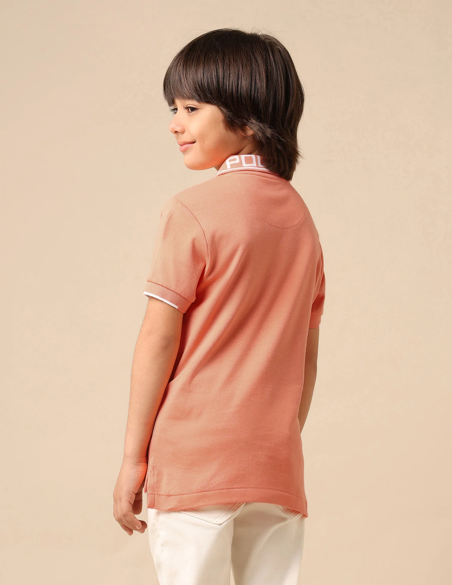 Boys Solid Regular Fit Polo Shirt - Image 5