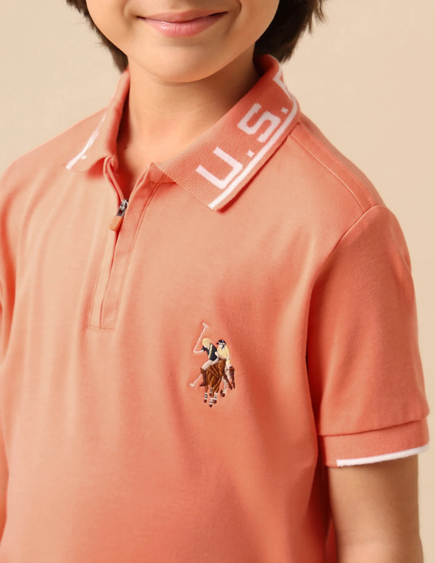 Boys Solid Regular Fit Polo Shirt - Image 6