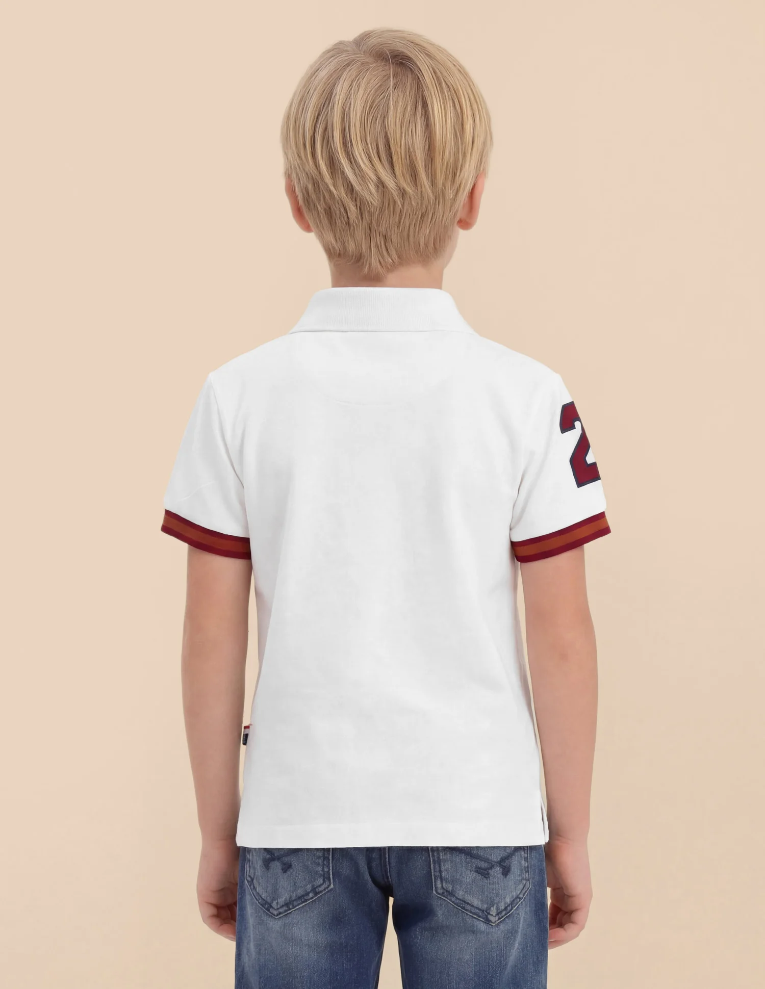 Boys Solid Regular Fit Polo Shirt - Image 5