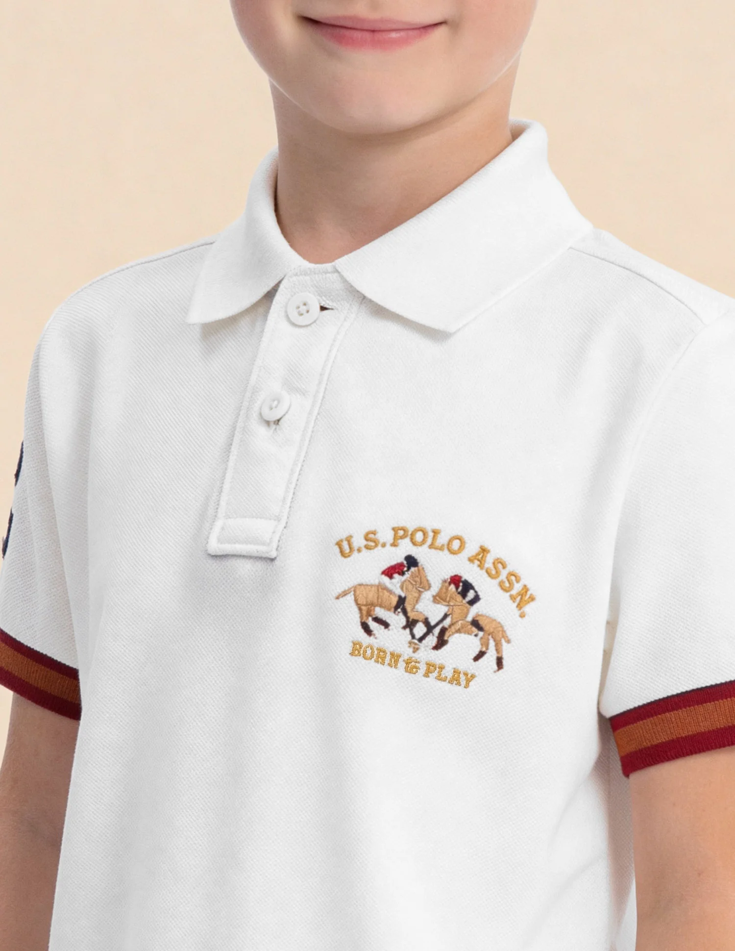 Boys Solid Regular Fit Polo Shirt - Image 6
