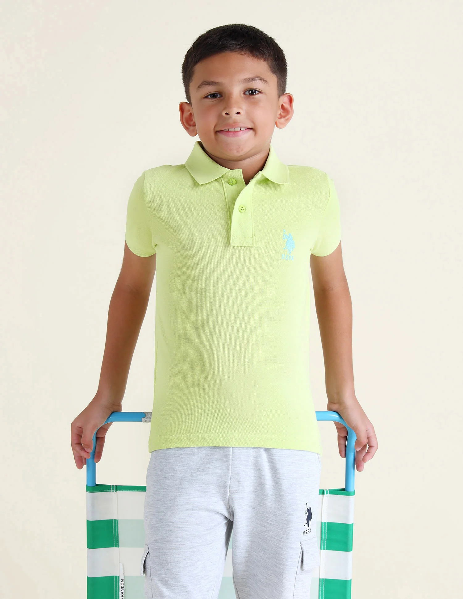 Boys Solid Regular Fit Polo Shirts