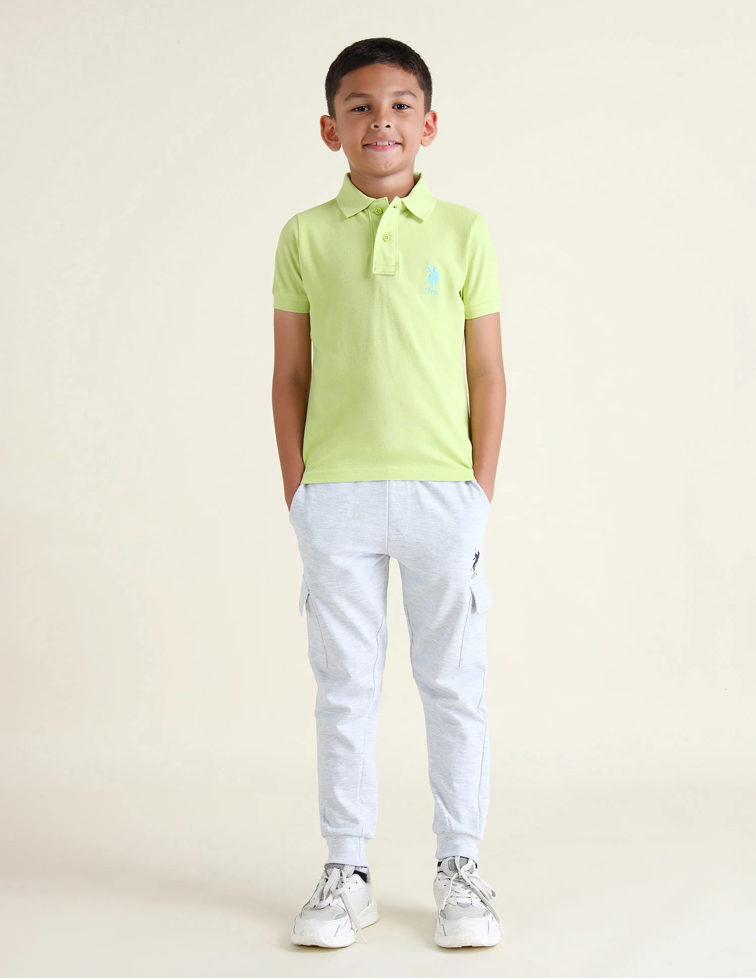 Boys Solid Regular Fit Polo Shirts - Image 3