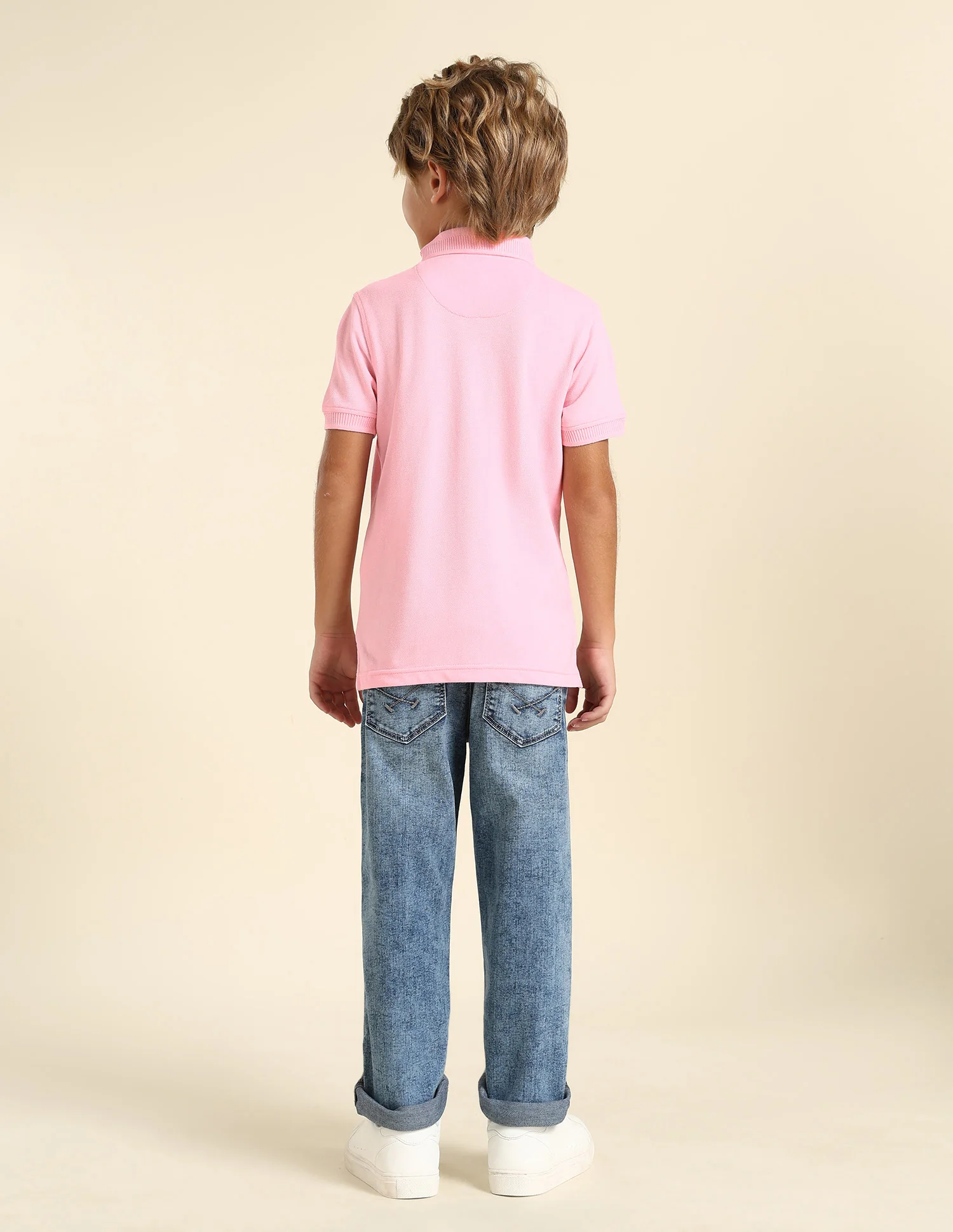Boys Solid Regular Fit Polo Shirt - Image 4