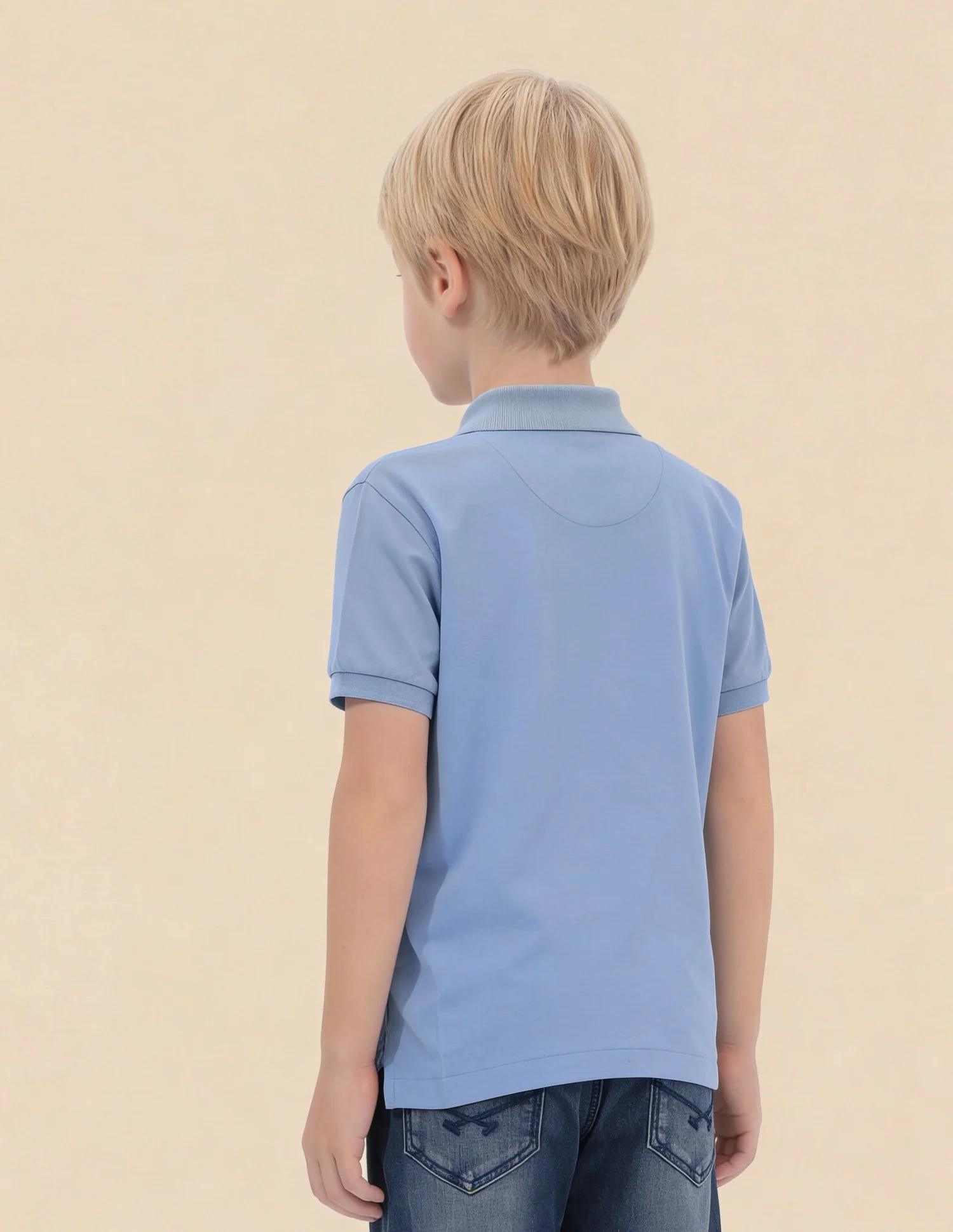 Boys Solid Regular Fit Polo Shirt - Image 5