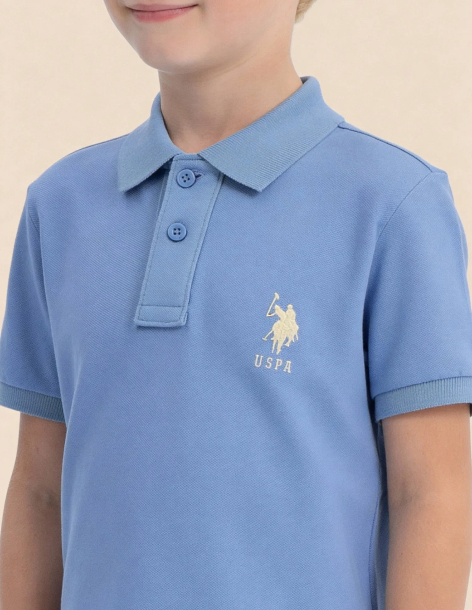 Boys Solid Regular Fit Polo Shirt - Image 6