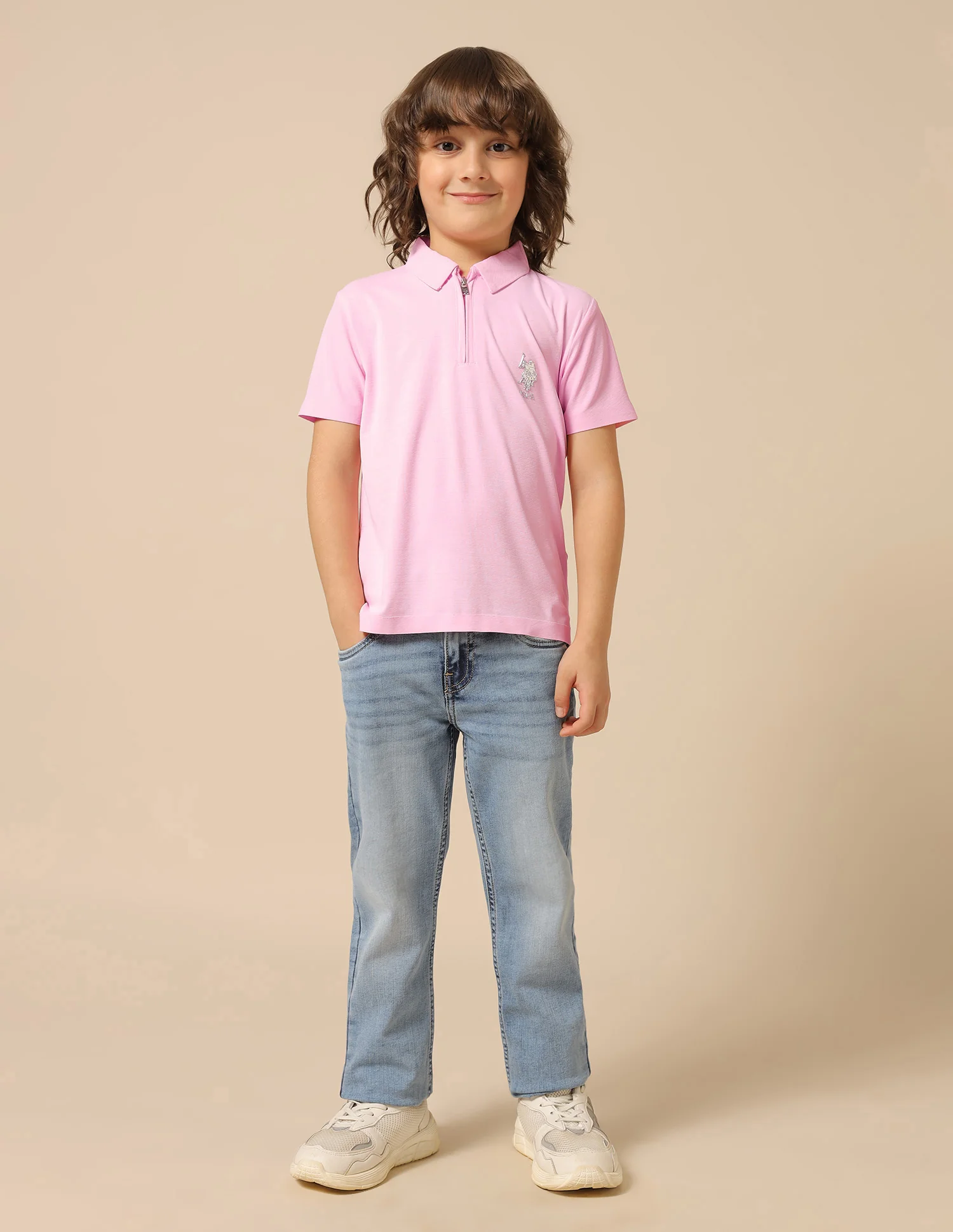 Boys Solid Regular Fit Polo Shirt - Image 3