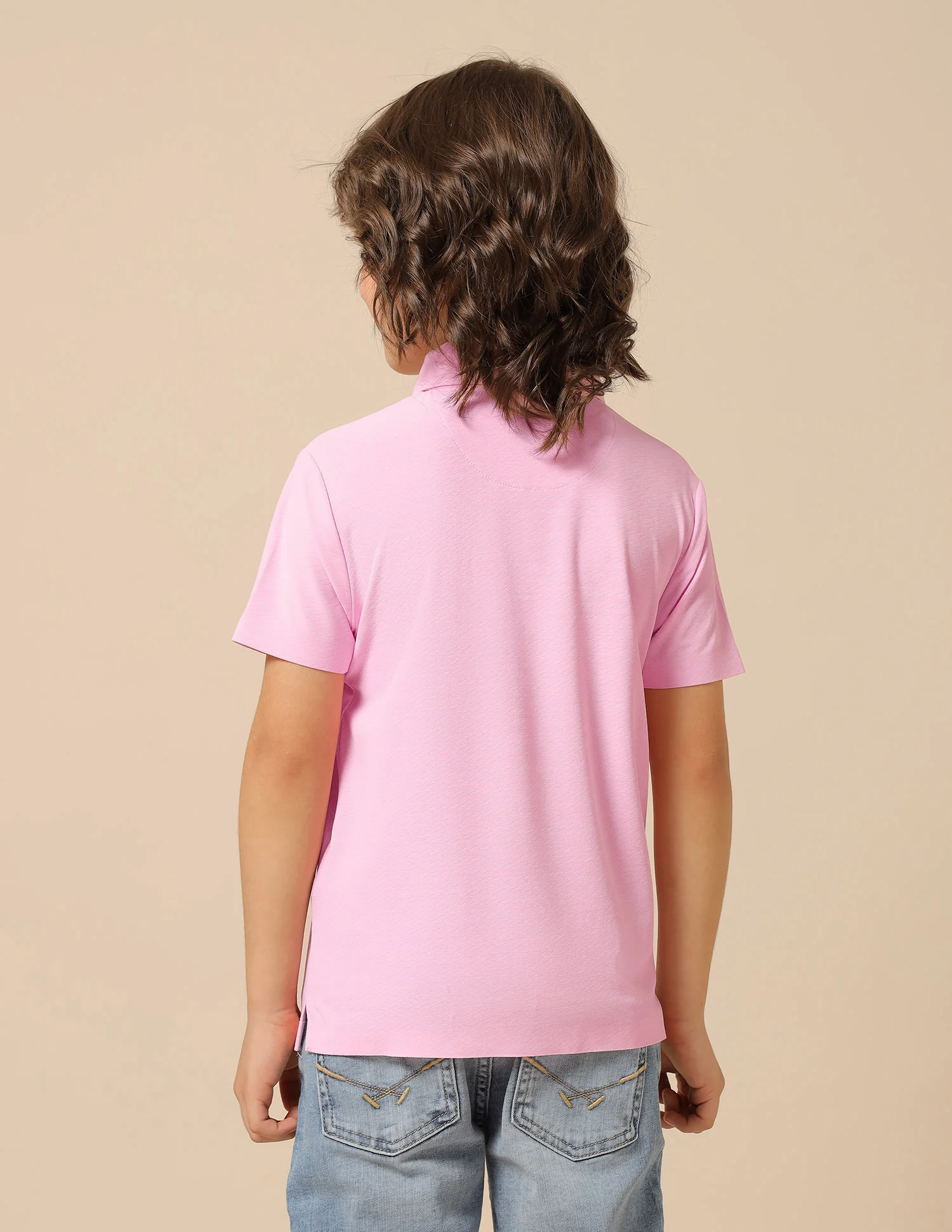 Boys Solid Regular Fit Polo Shirt - Image 5