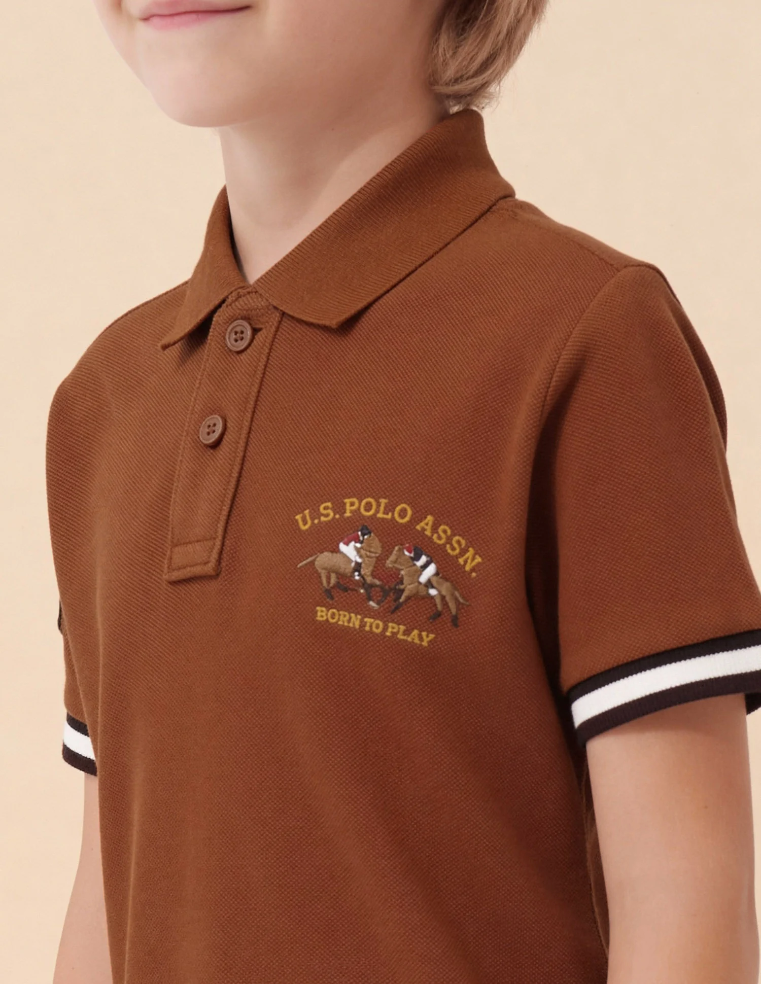Boys Solid Regular Fit Polo Shirt - Image 6