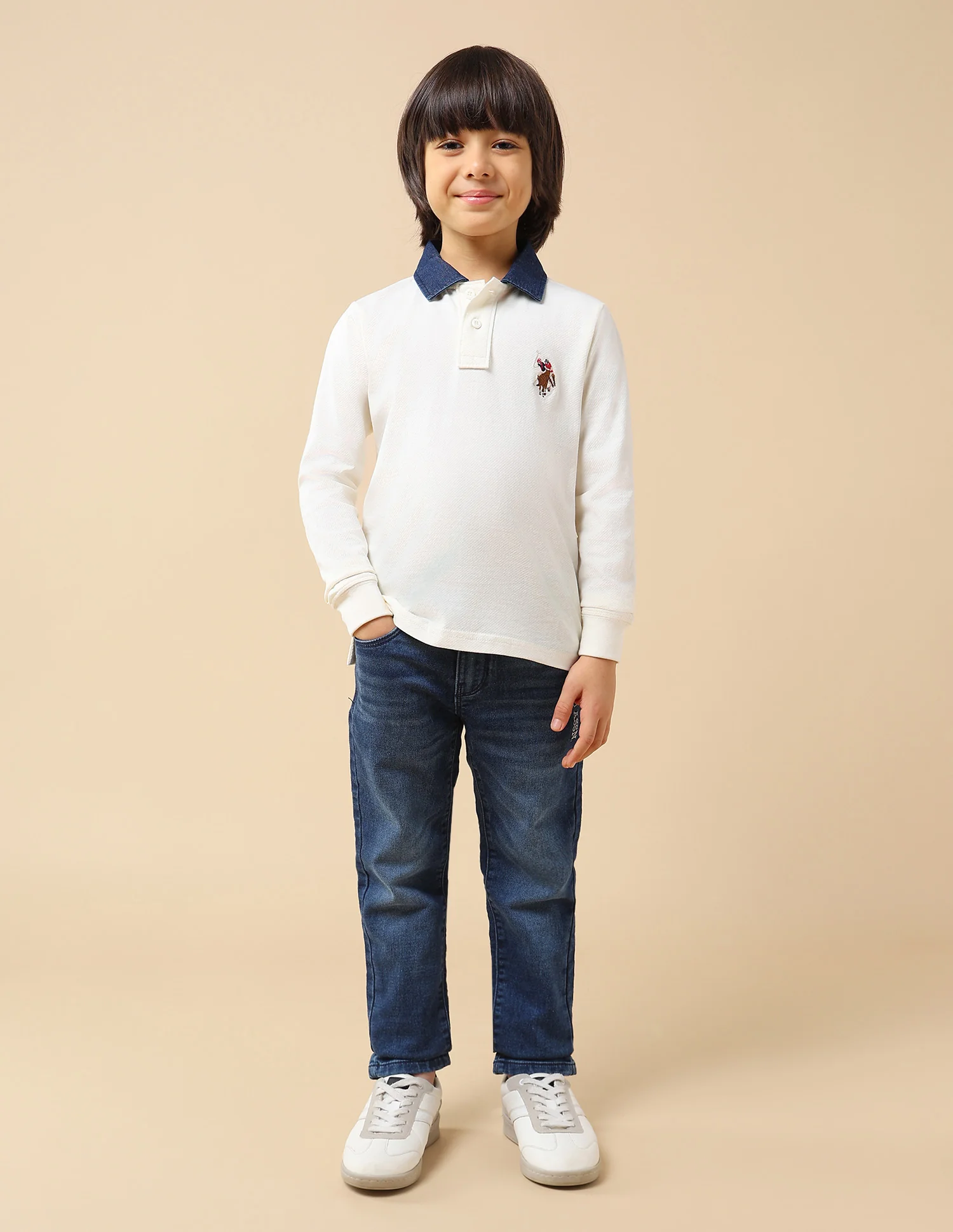 Boys Solid Regular Fit Polo Shirt - Image 3