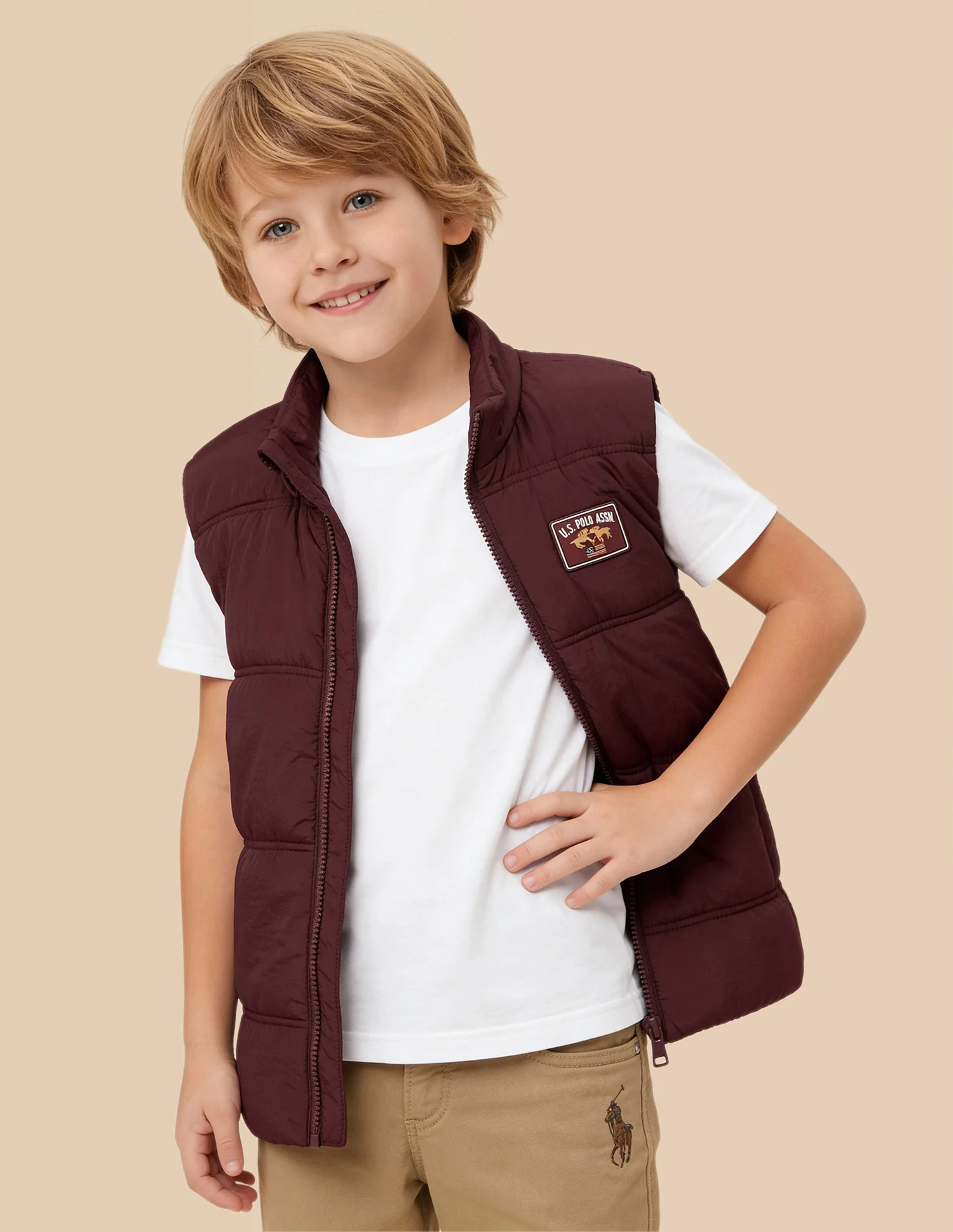 Boys Solid Regular Fit Puffer Jacket - Image 4