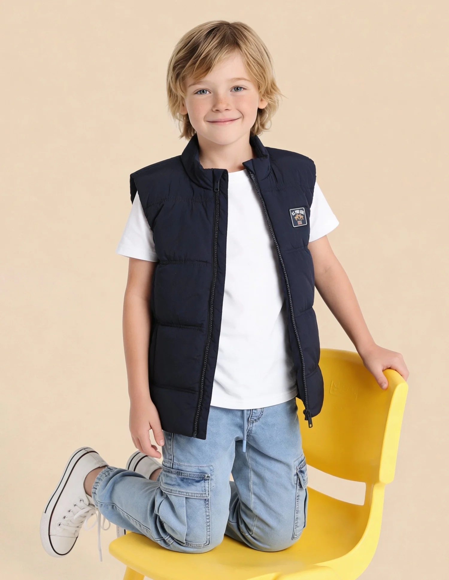 Boys Solid Regular Fit Puffer Jacket